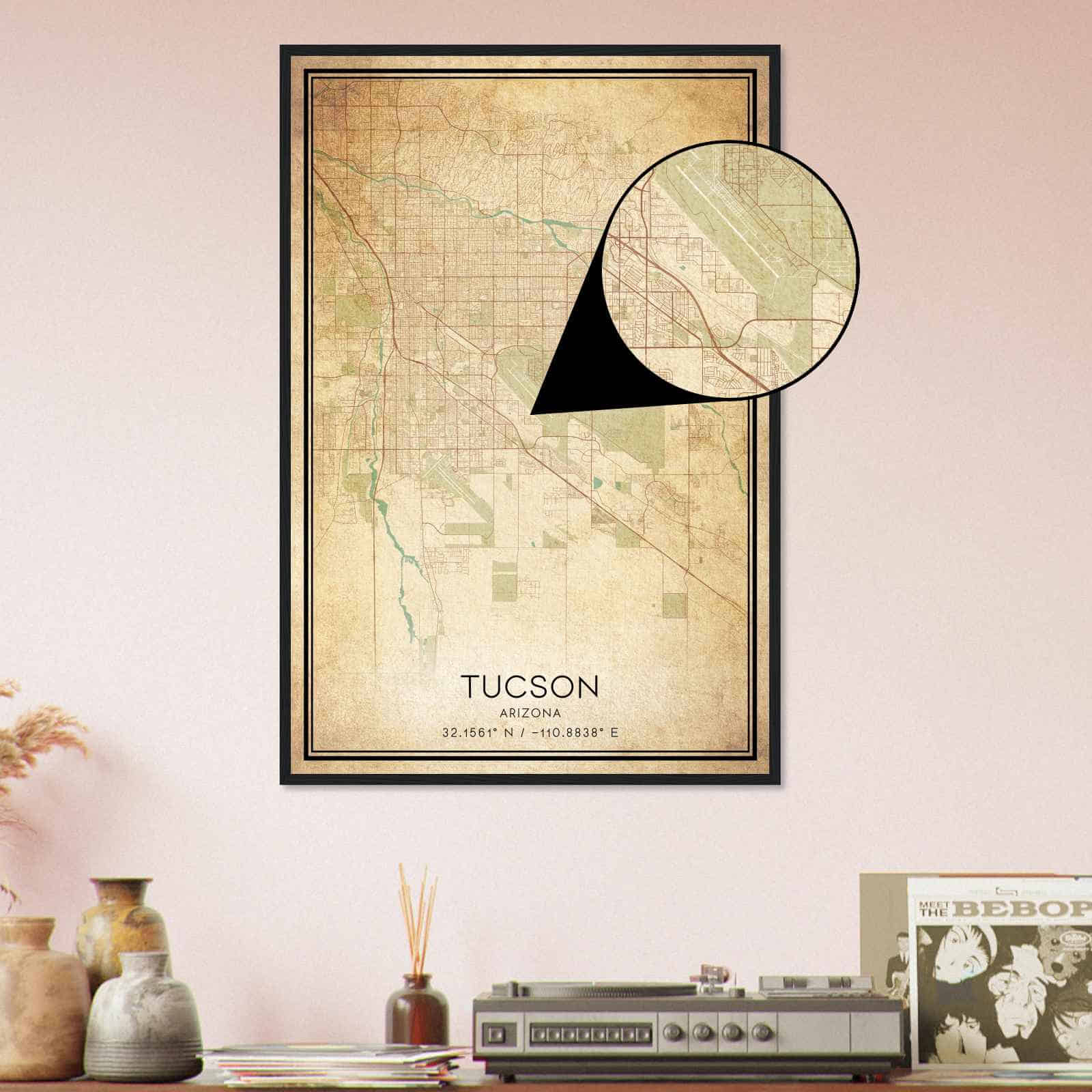Deerfield Kansas Map Poster, Modern Home Decor Wall Art Print (Copy)