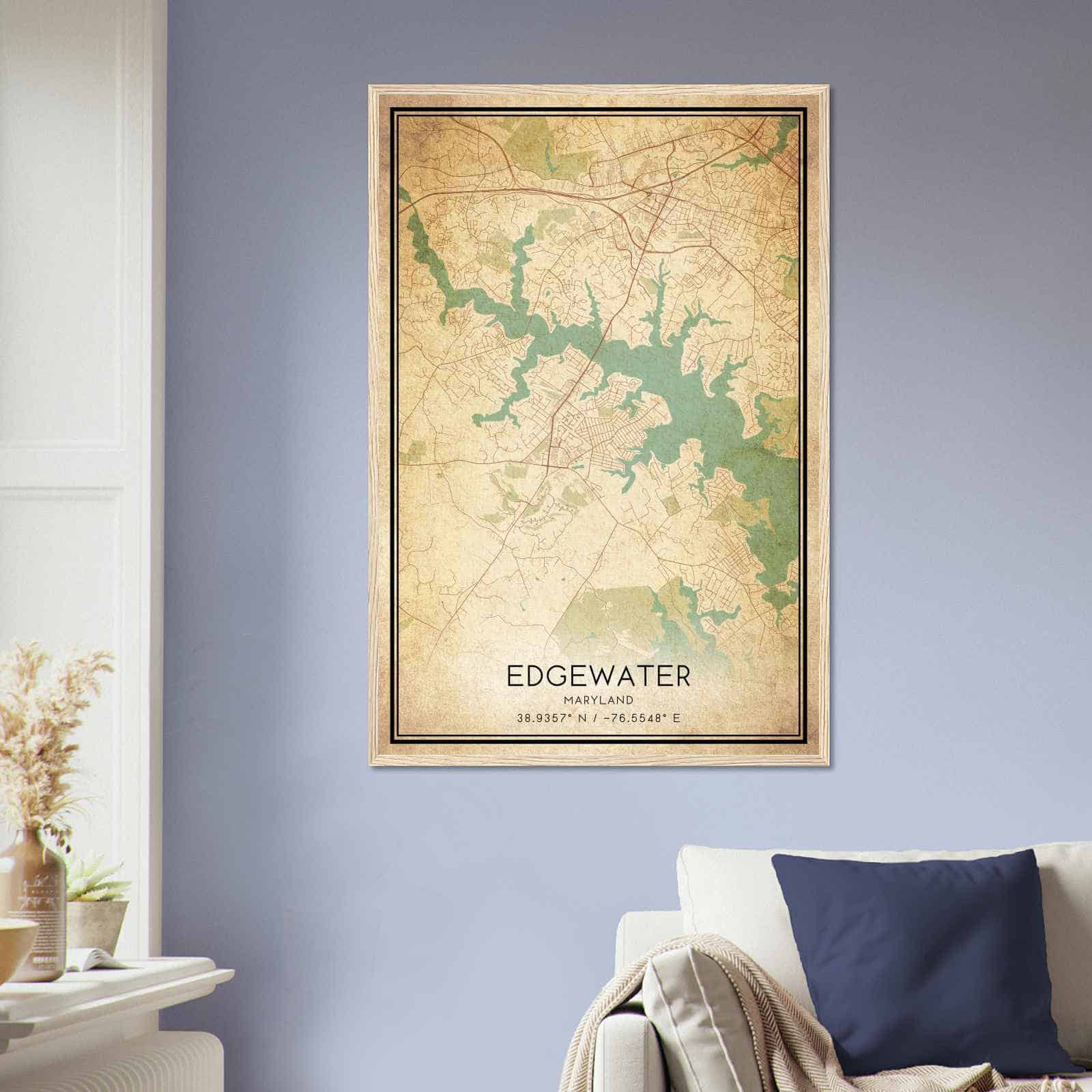 Deerfield Kansas Map Poster, Modern Home Decor Wall Art Print (Copy)