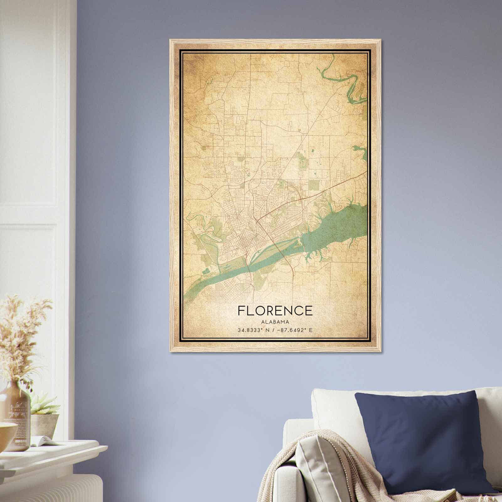 Deerfield Kansas Map Poster, Modern Home Decor Wall Art Print (Copy)