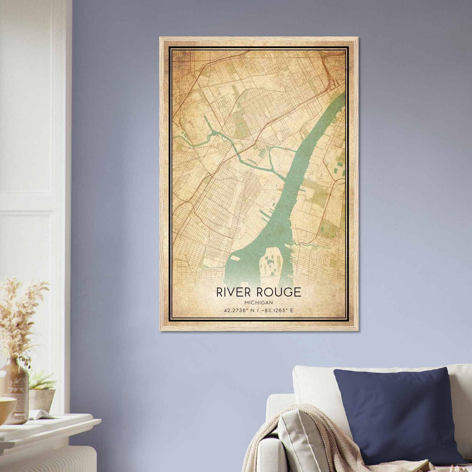 Deerfield Kansas Map Poster, Modern Home Decor Wall Art Print (Copy)