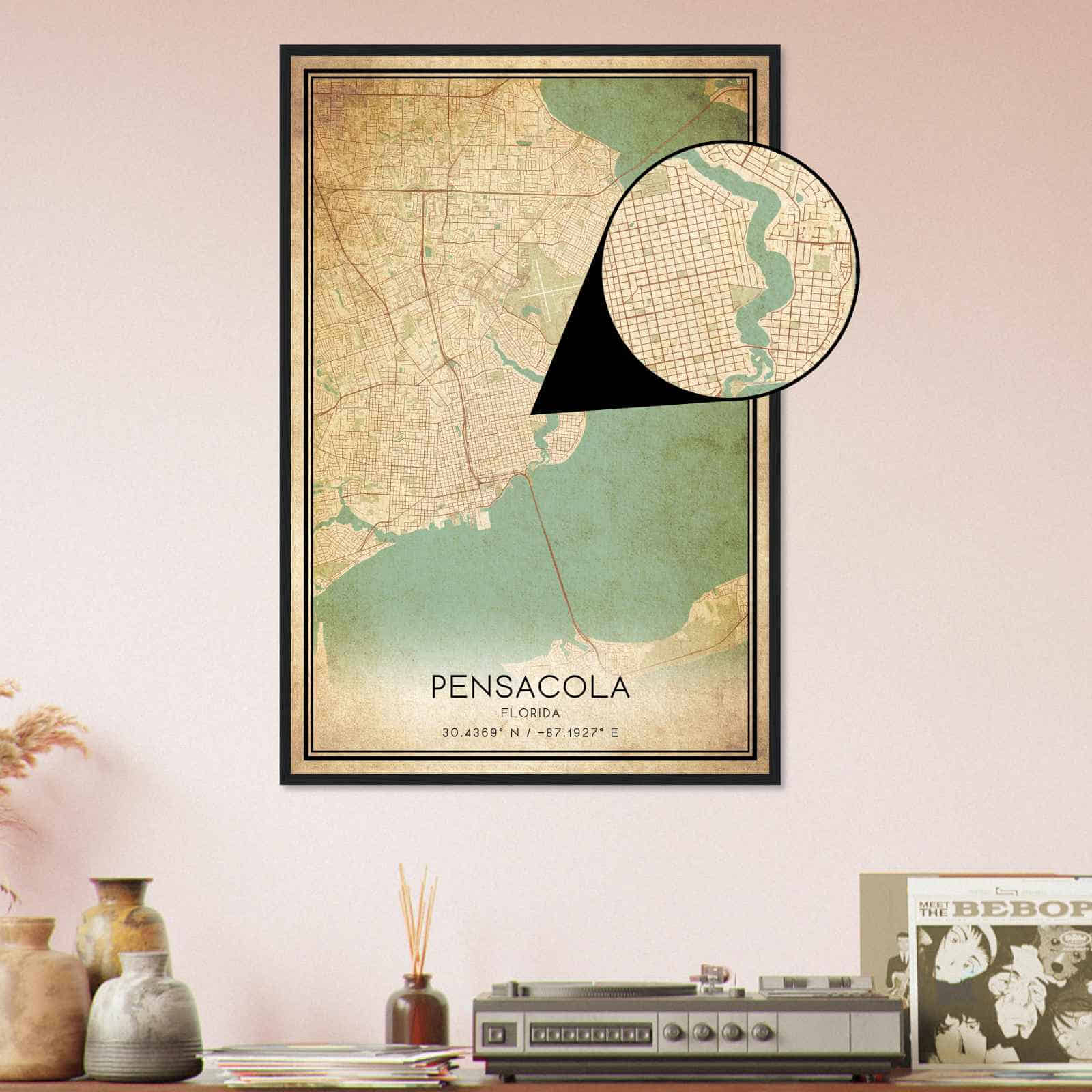 Deerfield Kansas Map Poster, Modern Home Decor Wall Art Print (Copy)