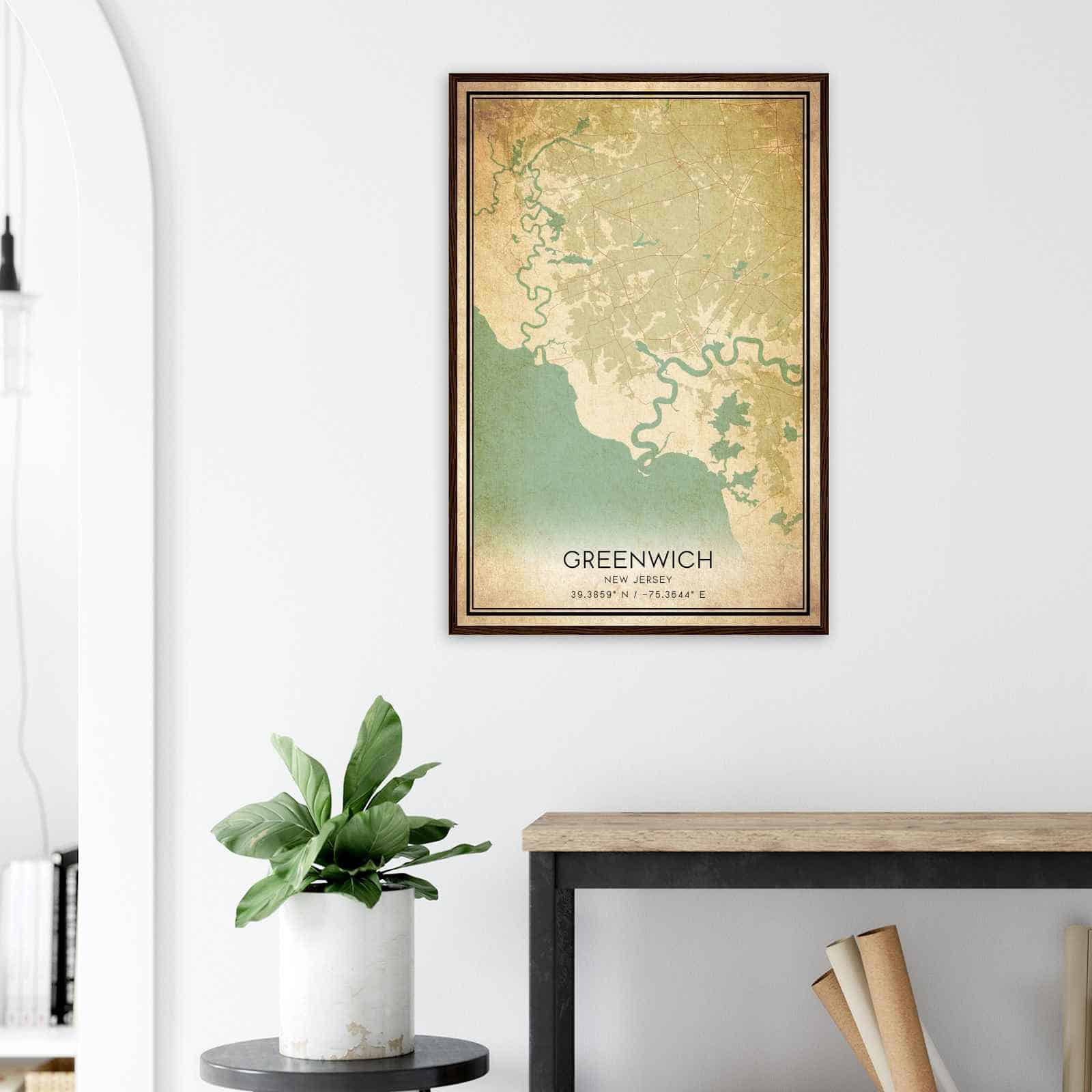 Deerfield Kansas Map Poster, Modern Home Decor Wall Art Print (Copy)