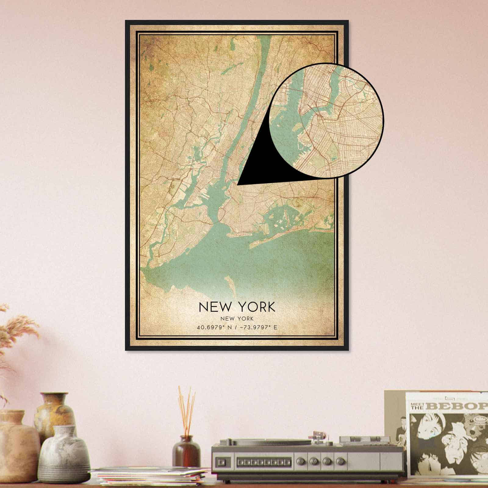 Deerfield Kansas Map Poster, Modern Home Decor Wall Art Print (Copy)