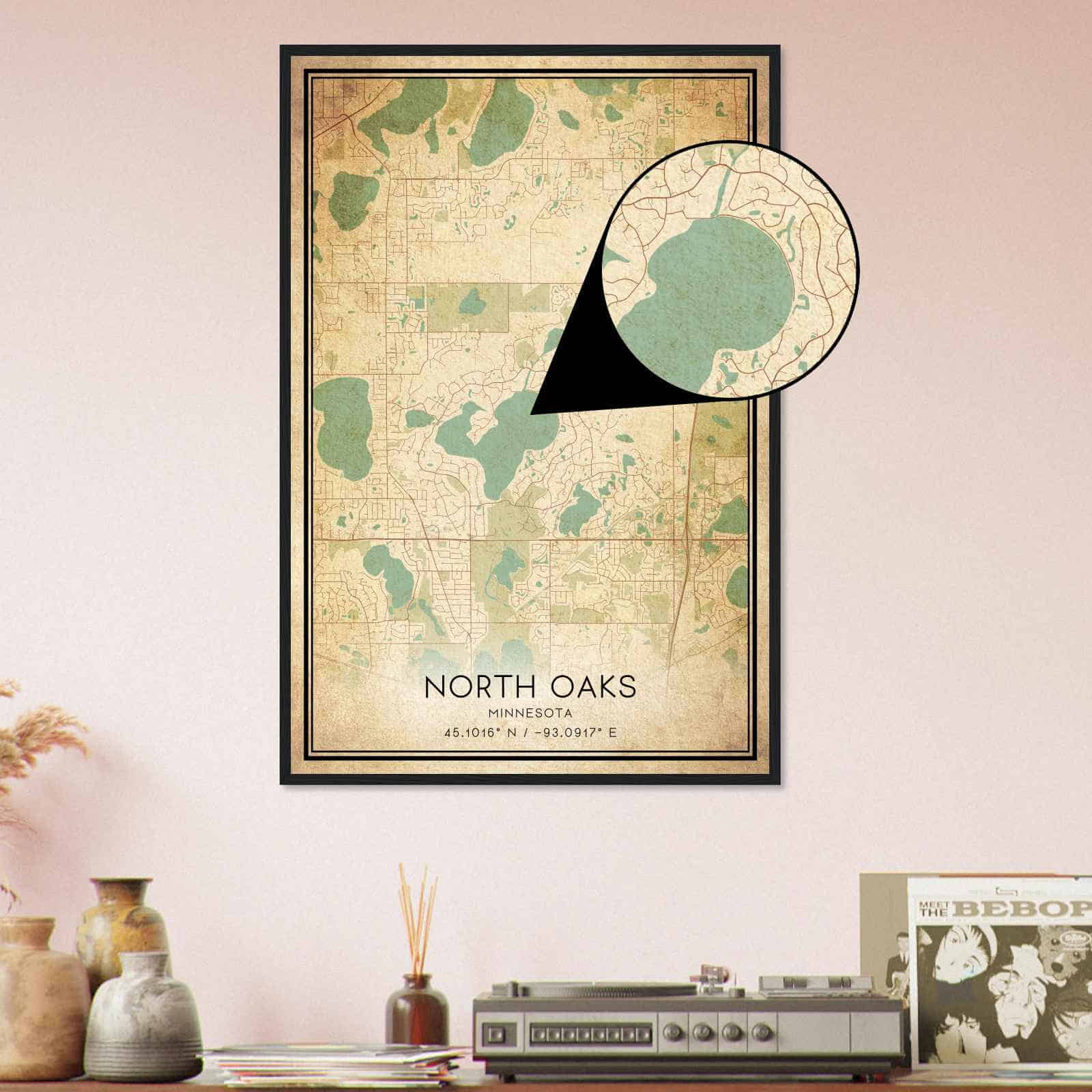 Deerfield Kansas Map Poster, Modern Home Decor Wall Art Print (Copy)