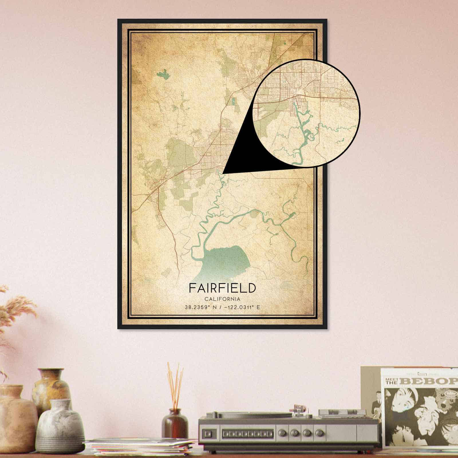 Deerfield Kansas Map Poster, Modern Home Decor Wall Art Print (Copy)