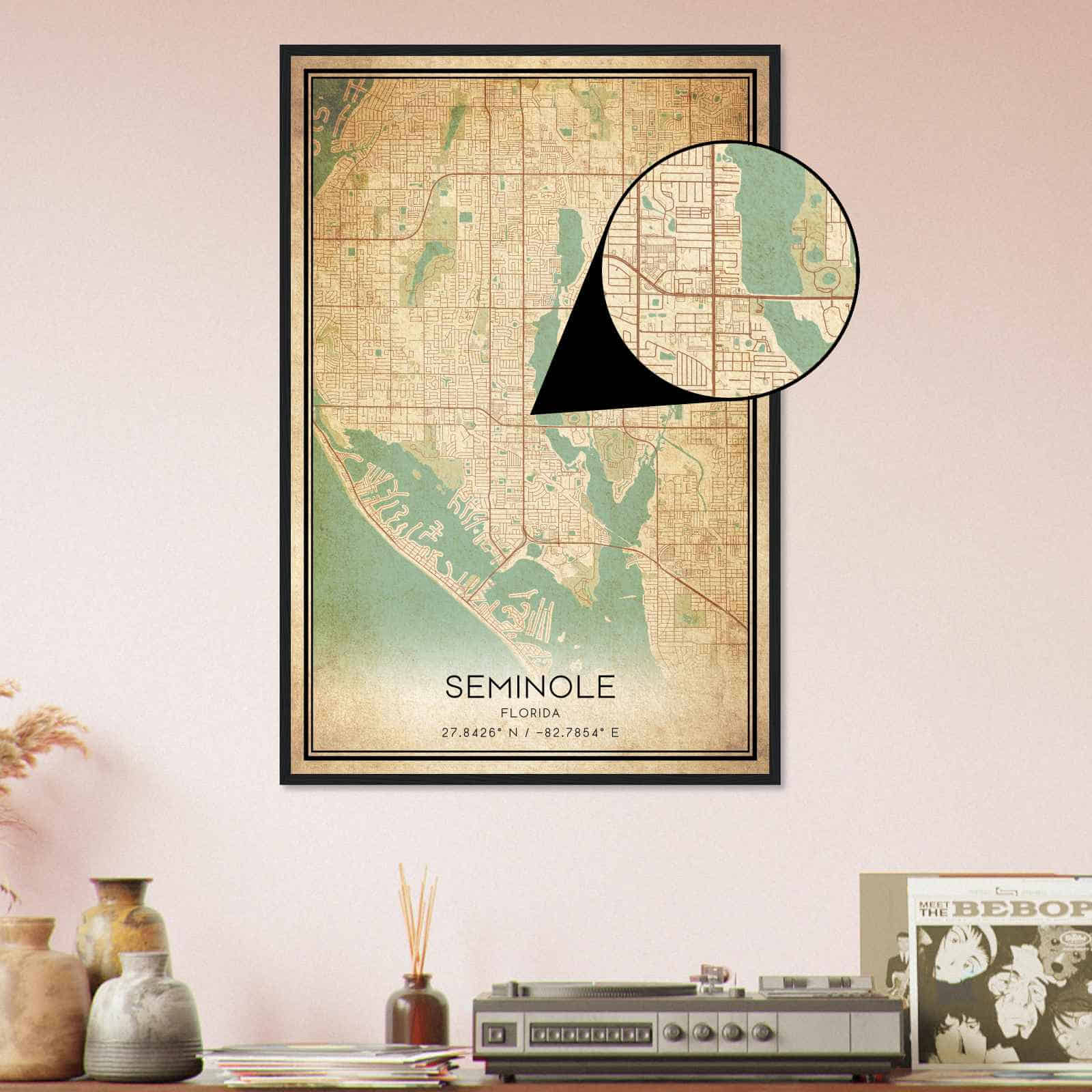 Deerfield Kansas Map Poster, Modern Home Decor Wall Art Print (Copy)