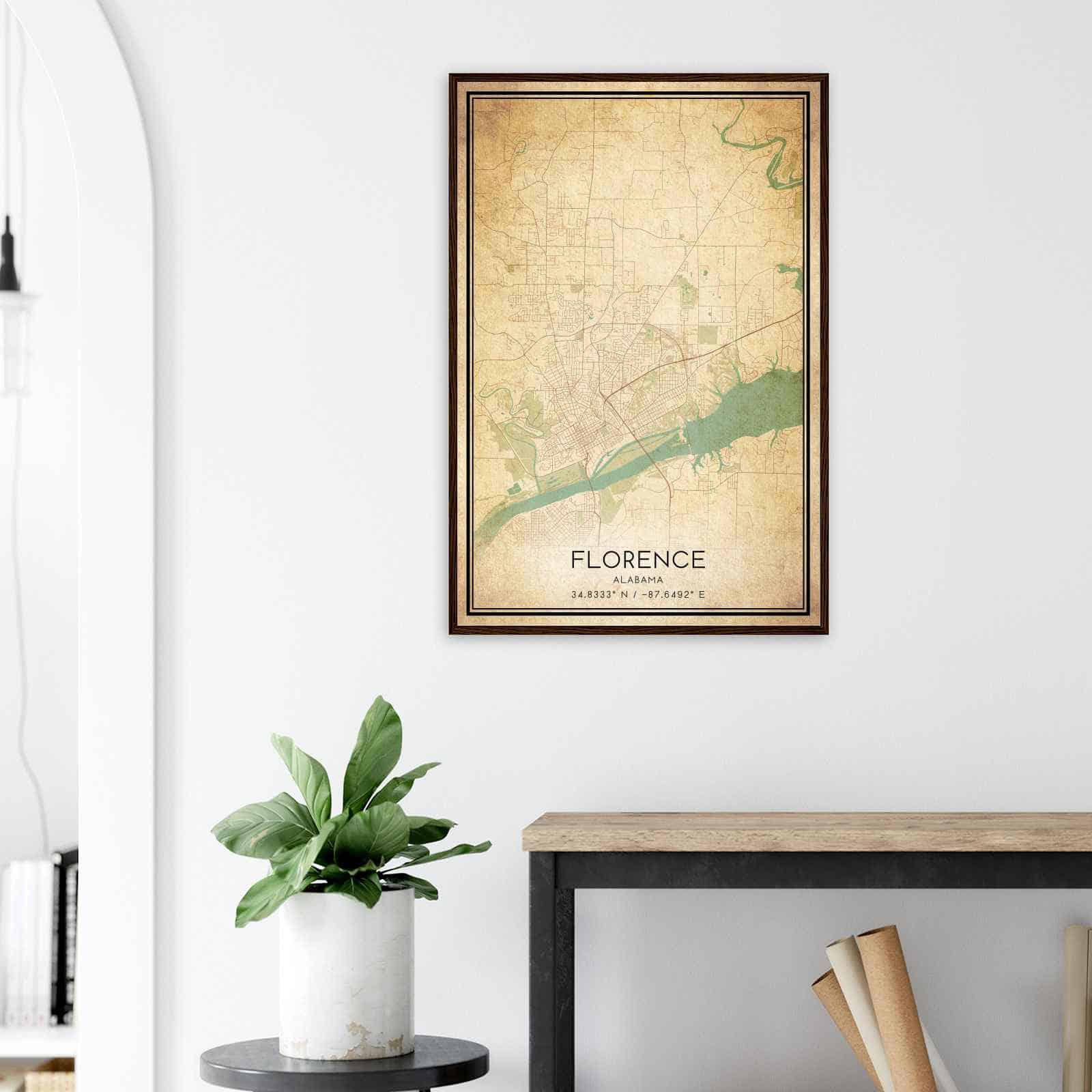Deerfield Kansas Map Poster, Modern Home Decor Wall Art Print (Copy)