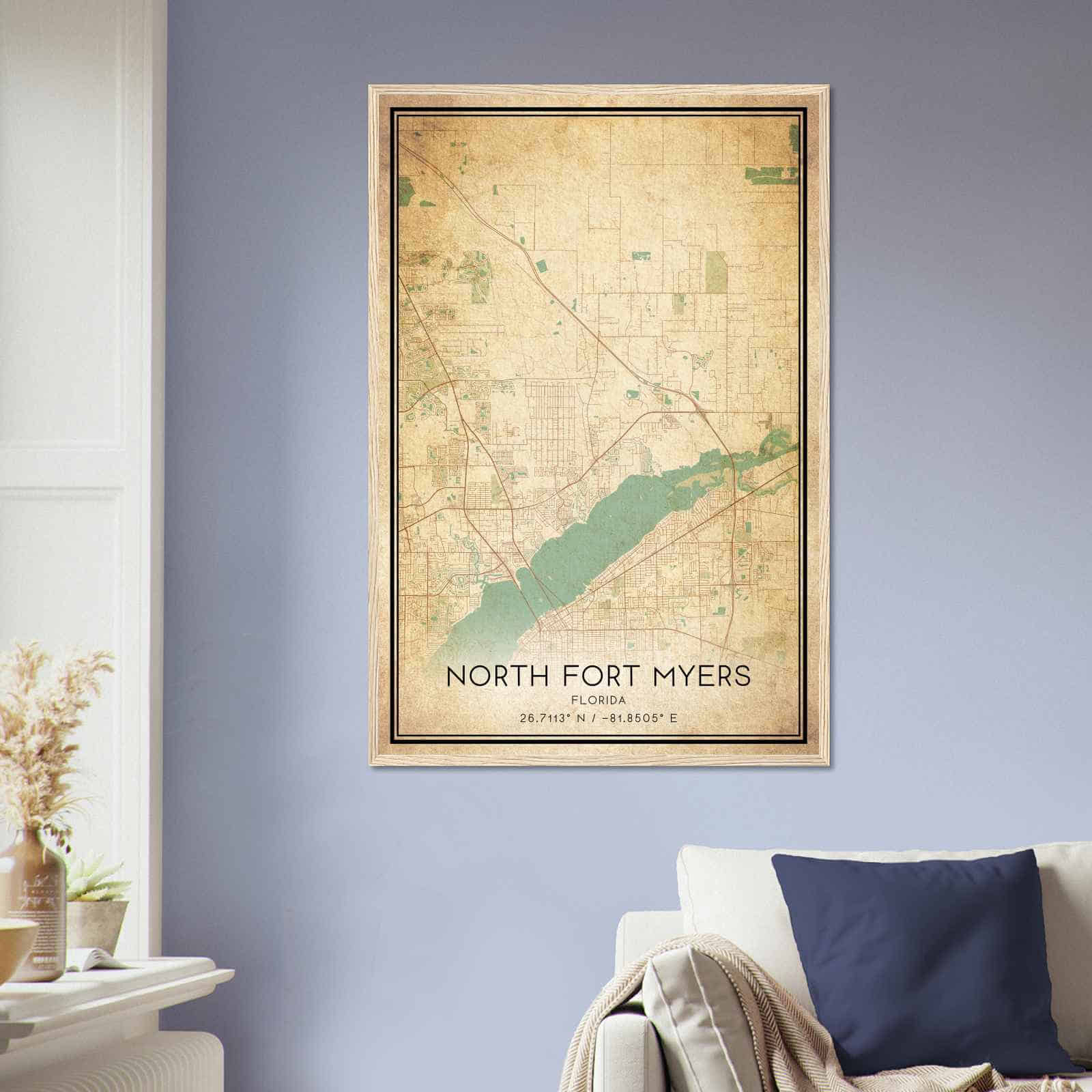 Deerfield Kansas Map Poster, Modern Home Decor Wall Art Print (Copy)
