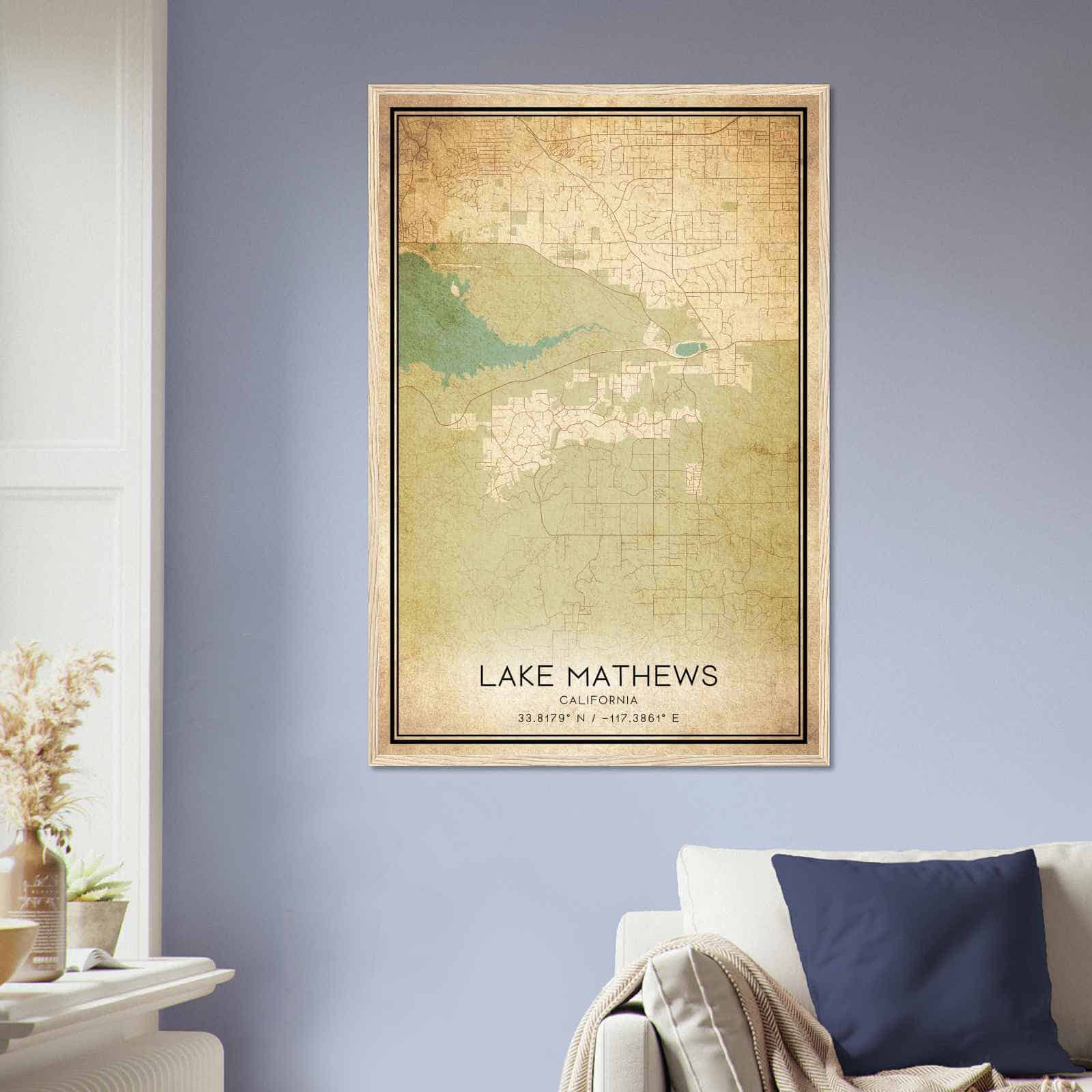 Deerfield Kansas Map Poster, Modern Home Decor Wall Art Print (Copy)