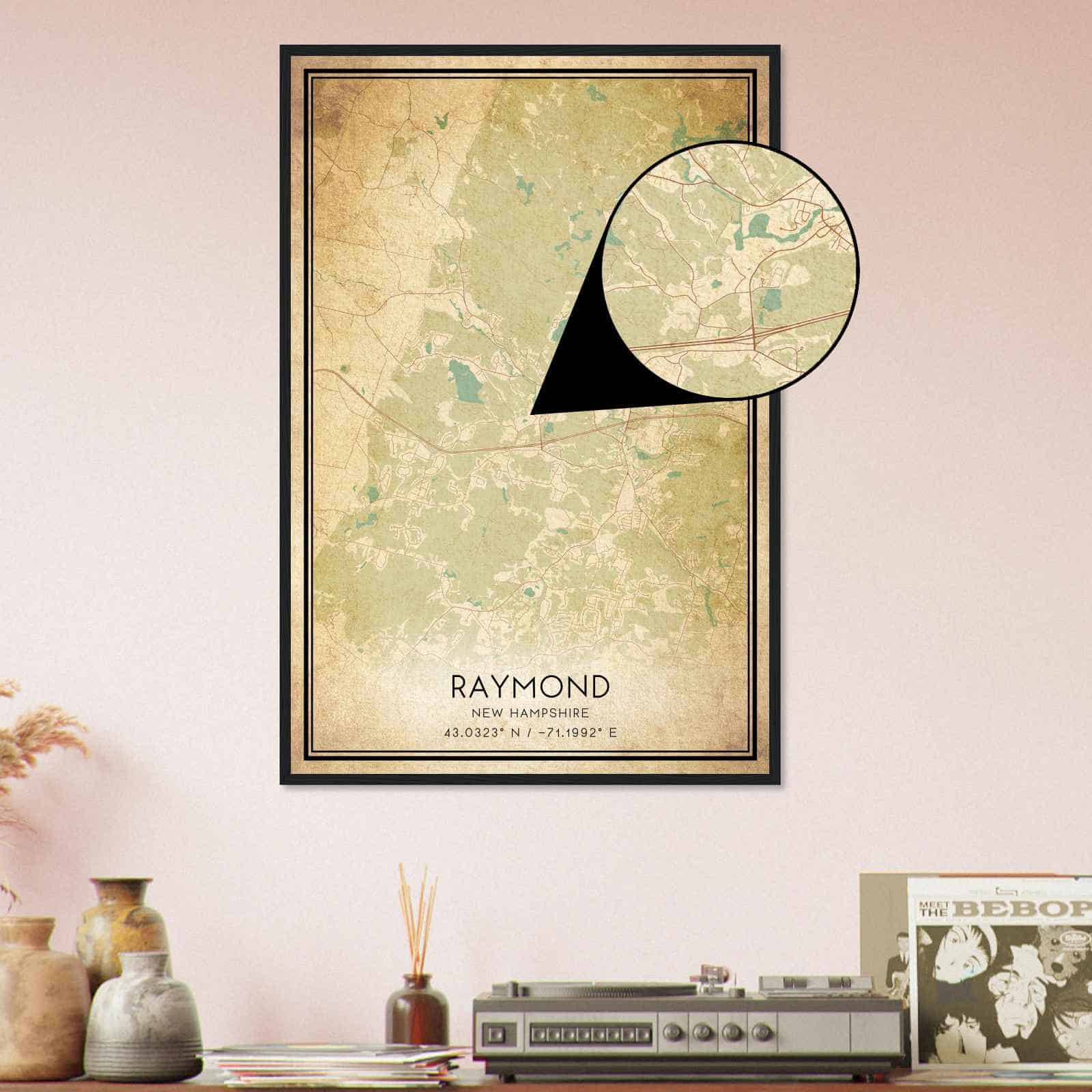 Deerfield Kansas Map Poster, Modern Home Decor Wall Art Print (Copy)