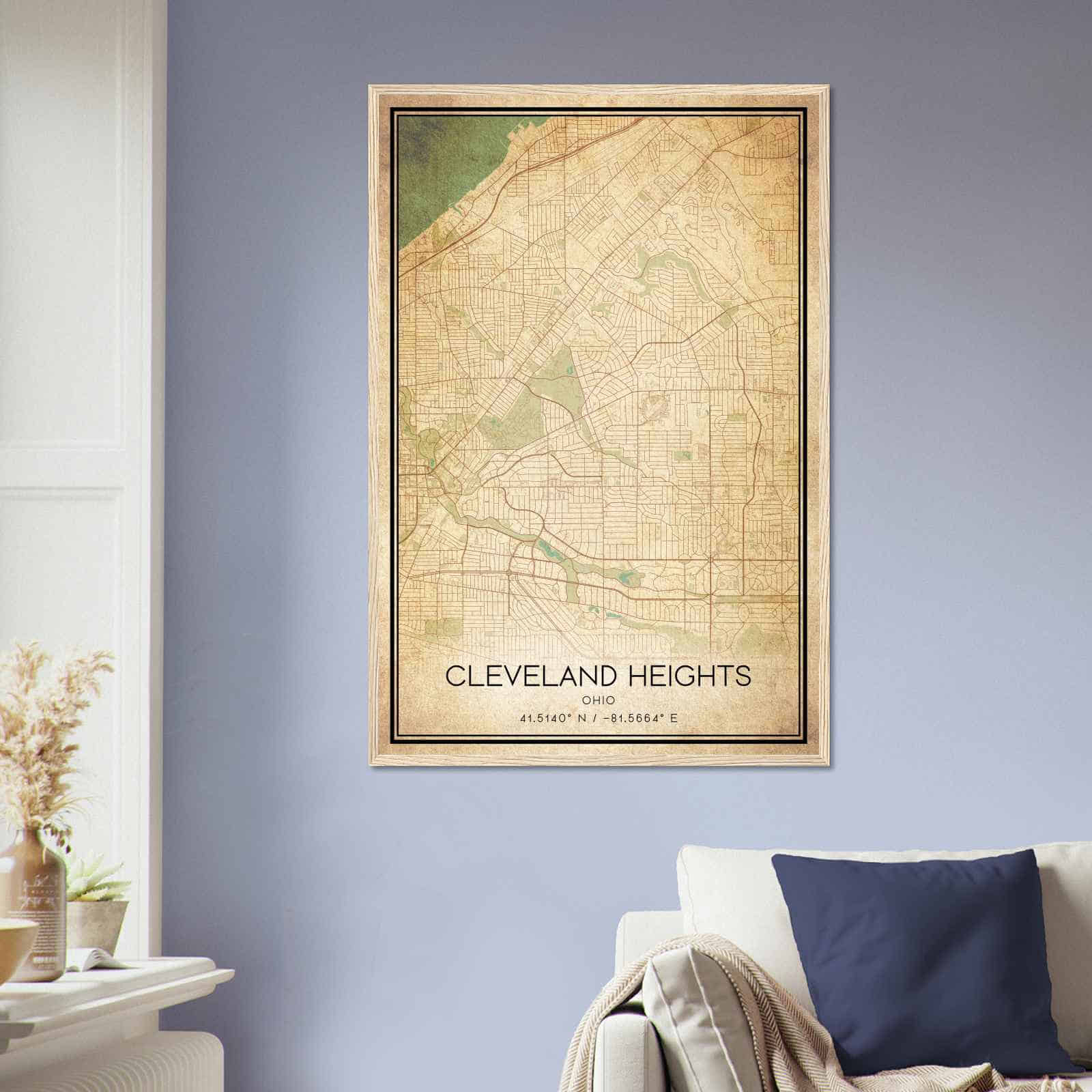 Deerfield Kansas Map Poster, Modern Home Decor Wall Art Print (Copy)