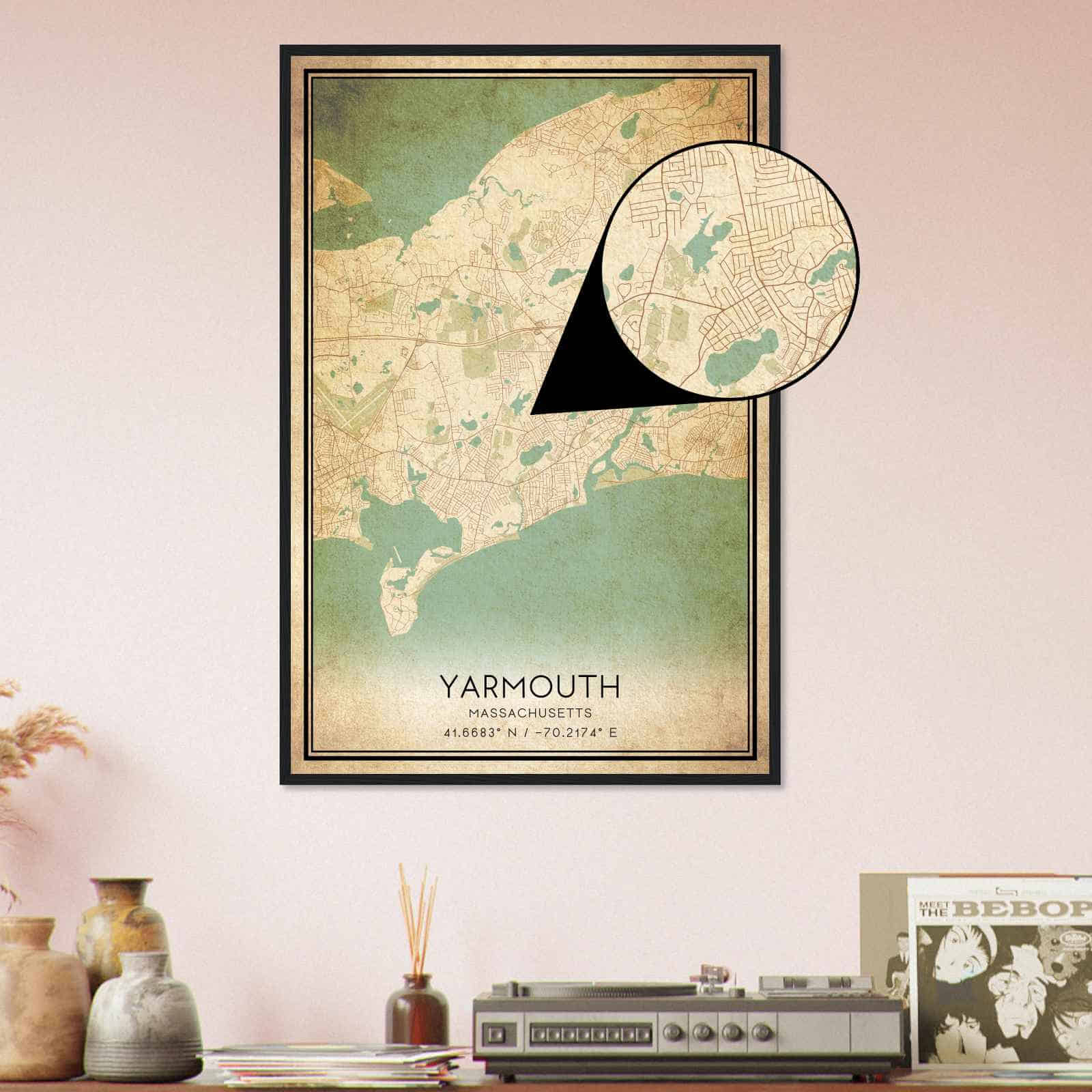 Deerfield Kansas Map Poster, Modern Home Decor Wall Art Print (Copy)