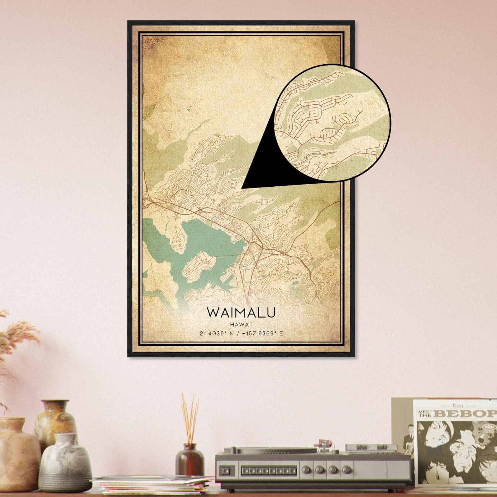 Deerfield Kansas Map Poster, Modern Home Decor Wall Art Print (Copy)