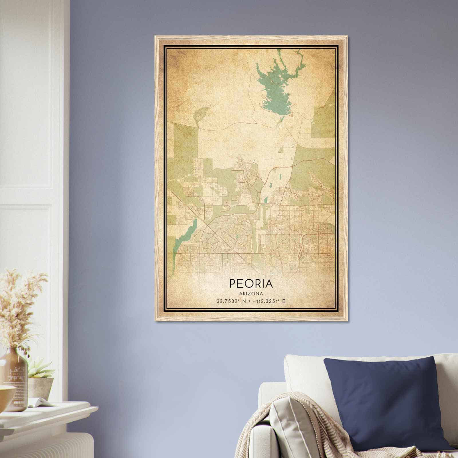 Deerfield Kansas Map Poster, Modern Home Decor Wall Art Print (Copy)