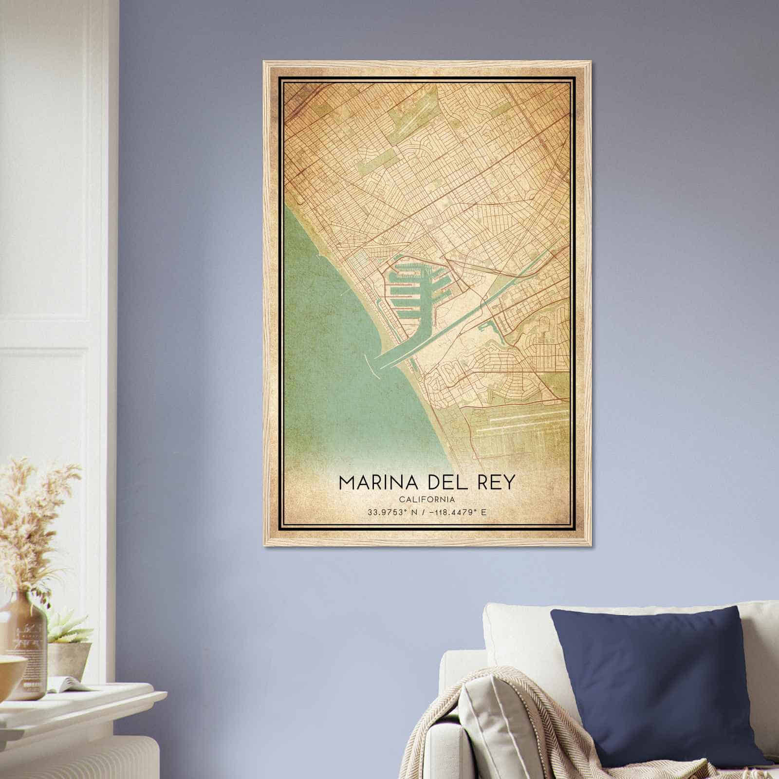 Deerfield Kansas Map Poster, Modern Home Decor Wall Art Print (Copy)