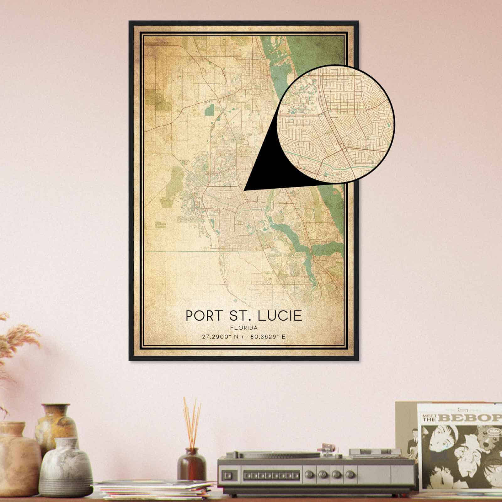 Deerfield Kansas Map Poster, Modern Home Decor Wall Art Print (Copy)