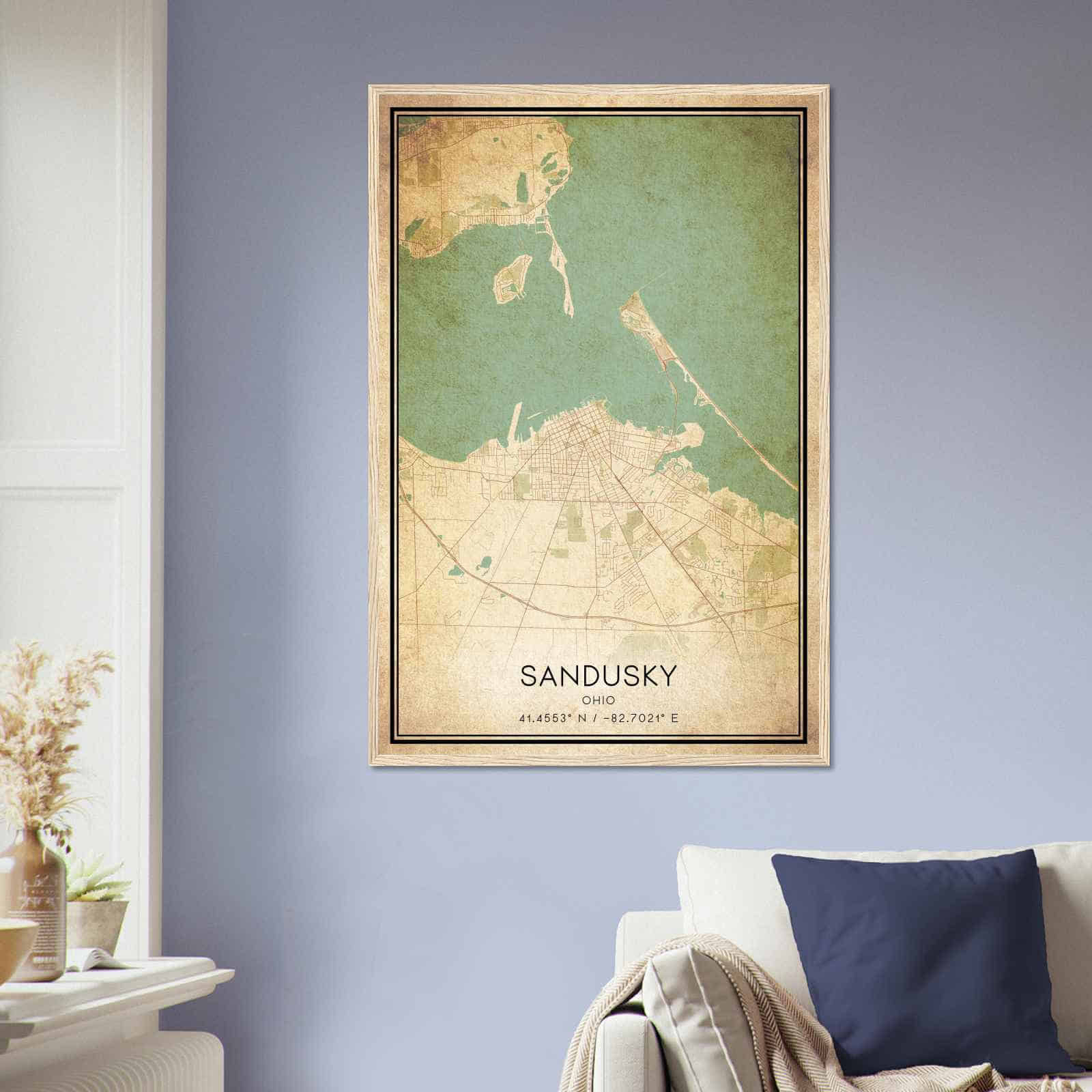 Deerfield Kansas Map Poster, Modern Home Decor Wall Art Print (Copy)