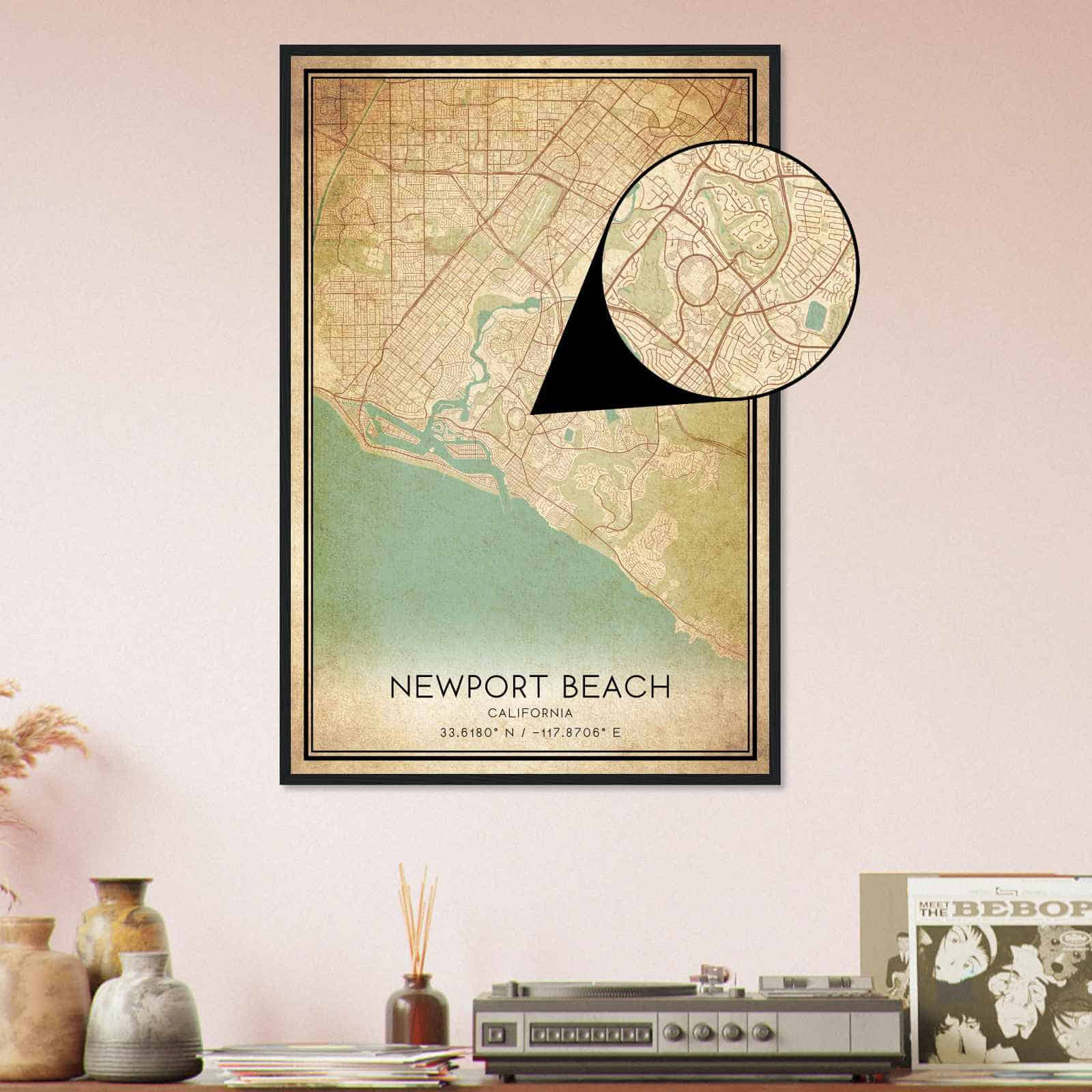 Deerfield Kansas Map Poster, Modern Home Decor Wall Art Print (Copy)
