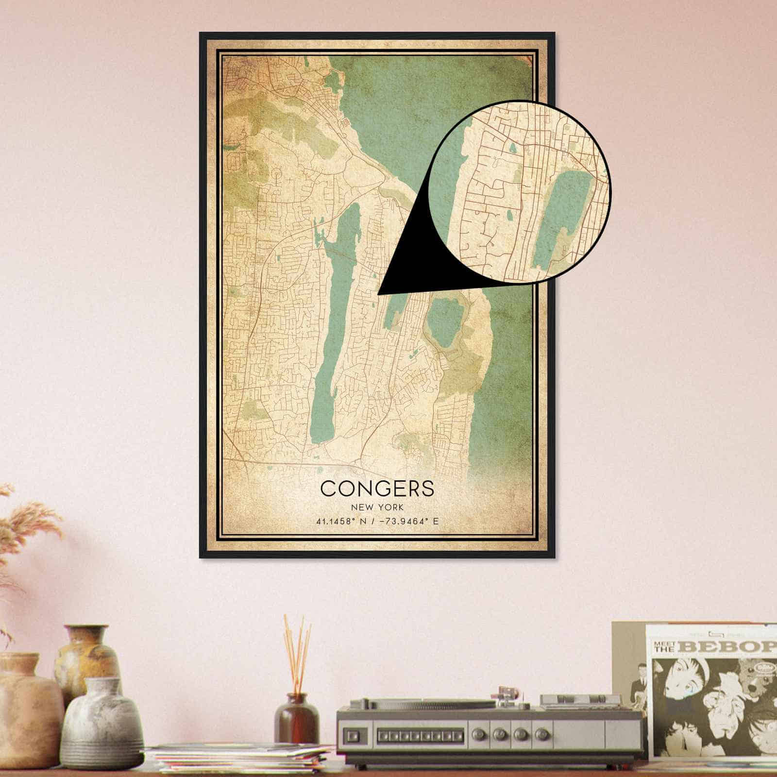 Deerfield Kansas Map Poster, Modern Home Decor Wall Art Print (Copy)