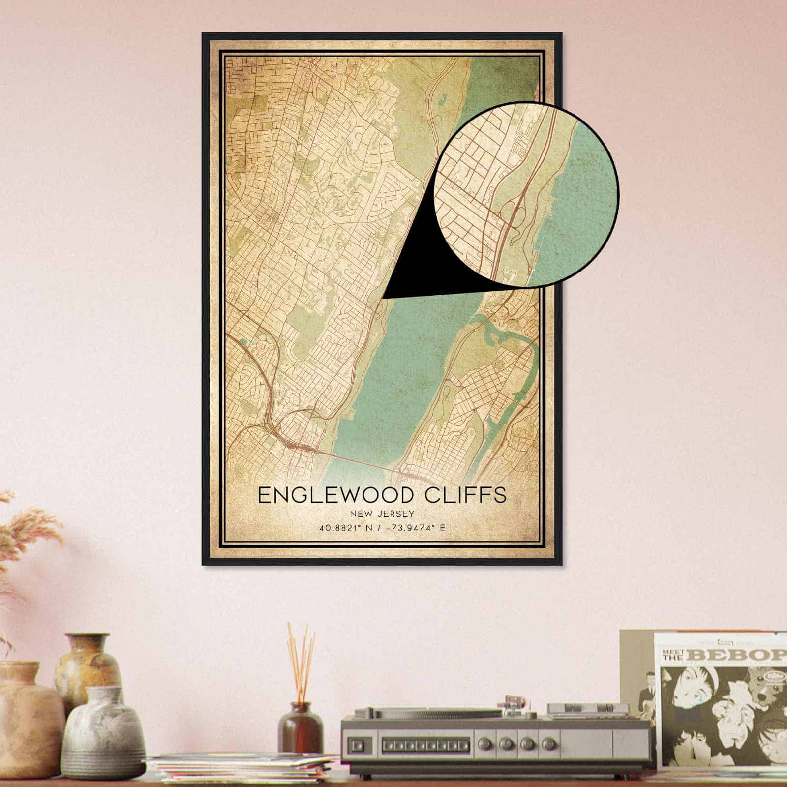 Deerfield Kansas Map Poster, Modern Home Decor Wall Art Print (Copy)