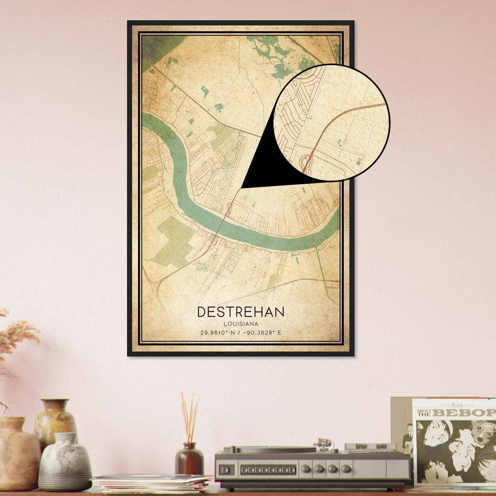 Deerfield Kansas Map Poster, Modern Home Decor Wall Art Print (Copy)