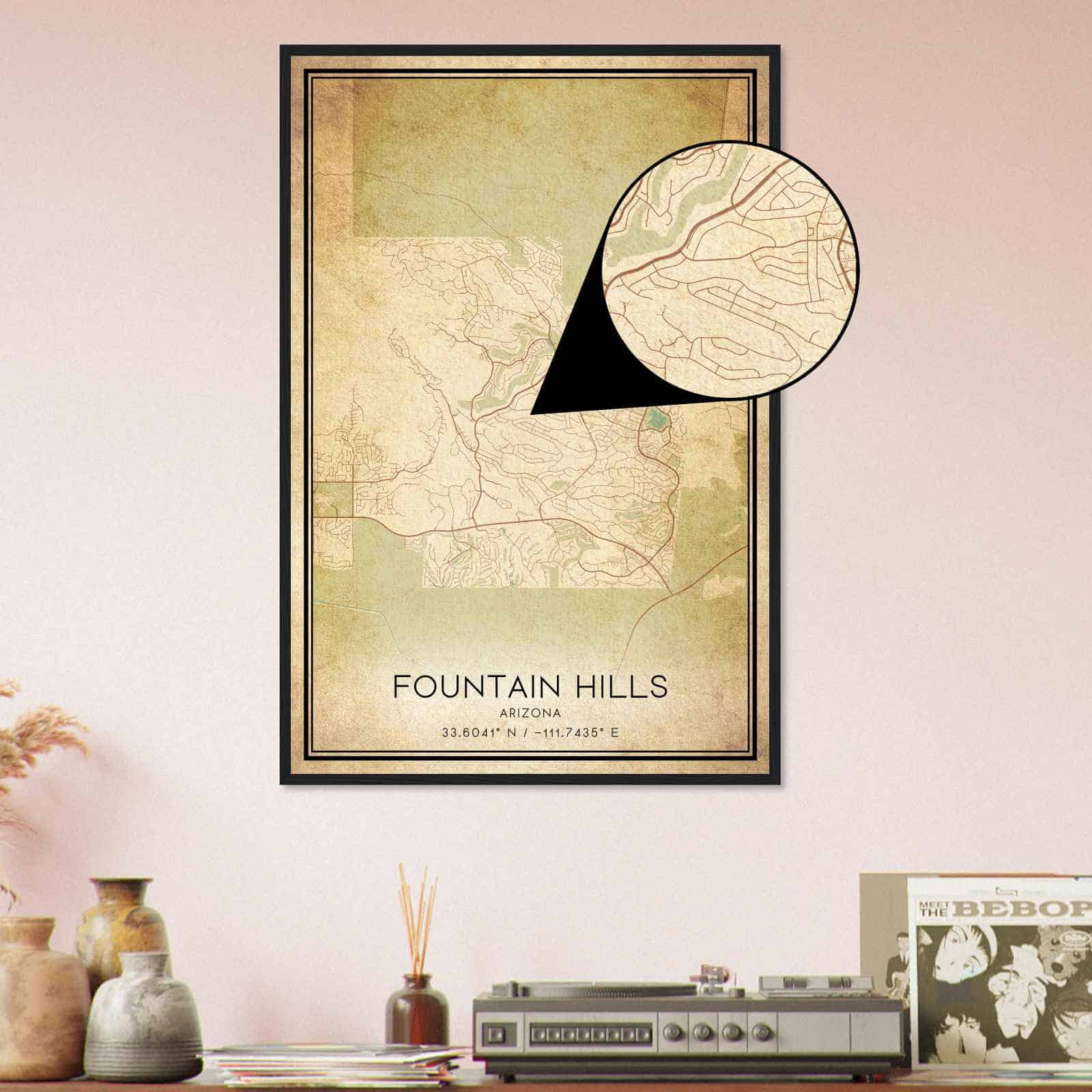 Deerfield Kansas Map Poster, Modern Home Decor Wall Art Print (Copy)