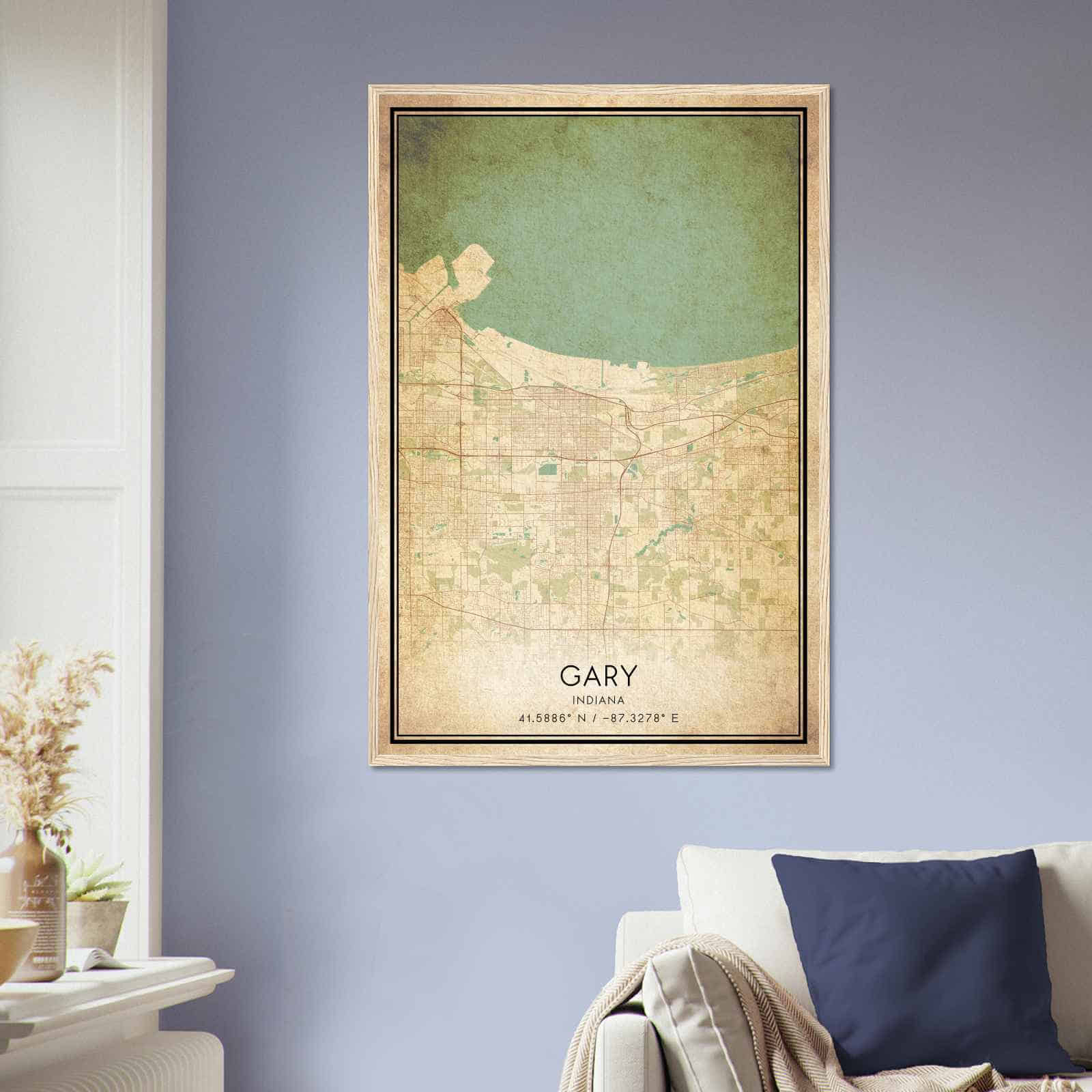 Deerfield Kansas Map Poster, Modern Home Decor Wall Art Print (Copy)