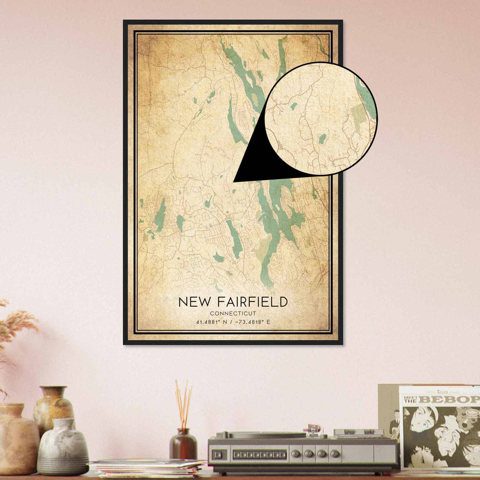 Deerfield Kansas Map Poster, Modern Home Decor Wall Art Print (Copy)