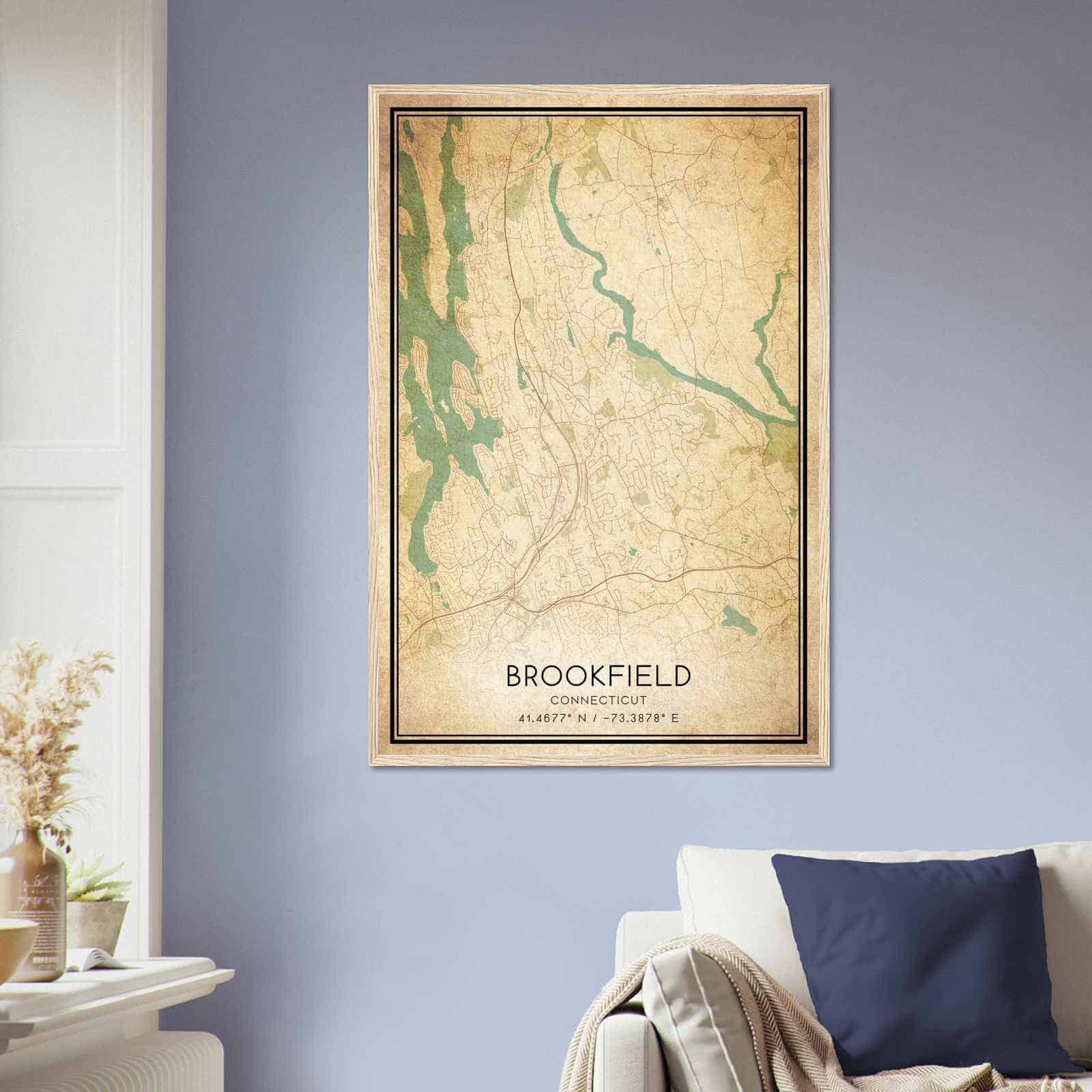 Deerfield Kansas Map Poster, Modern Home Decor Wall Art Print (Copy)