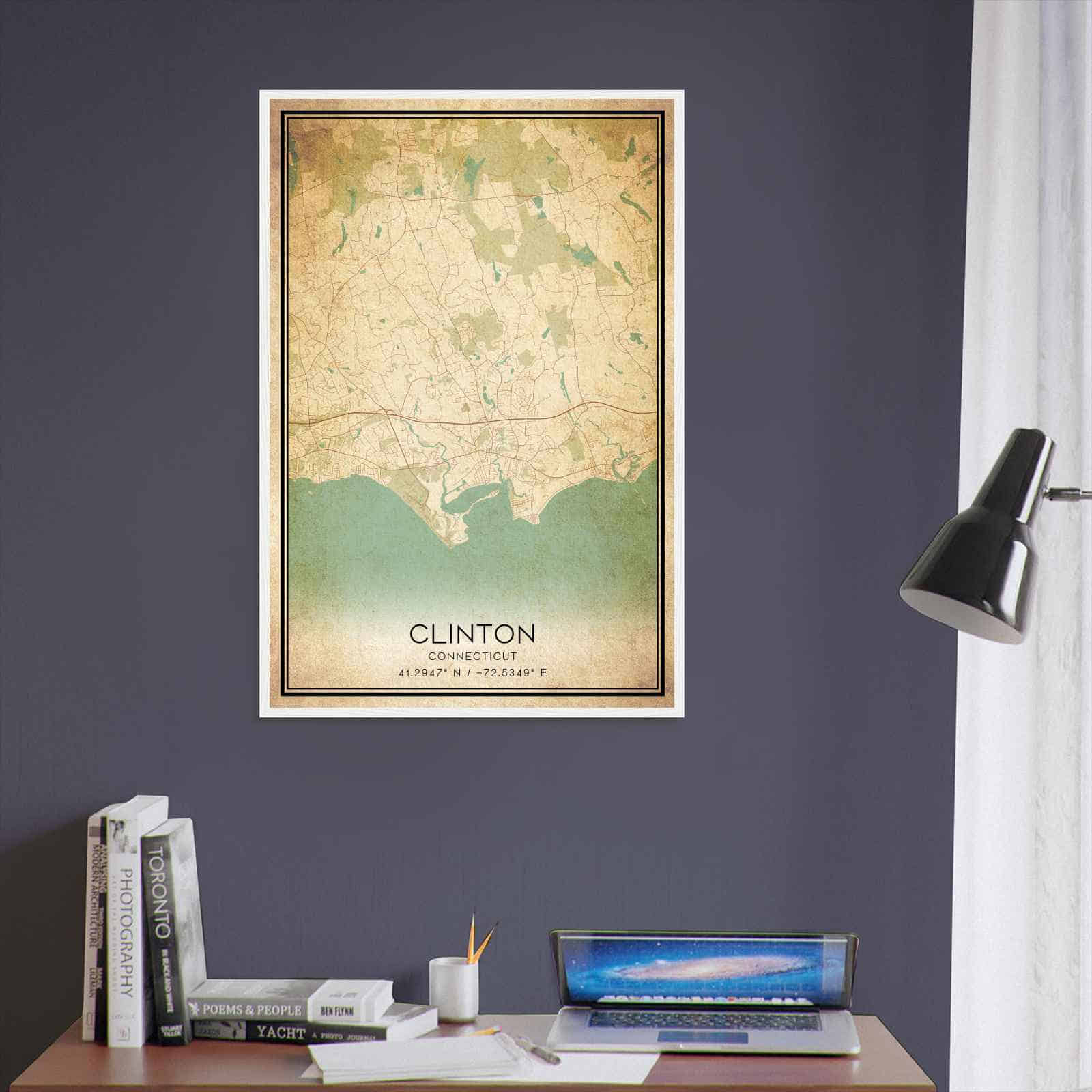 Deerfield Kansas Map Poster, Modern Home Decor Wall Art Print (Copy)