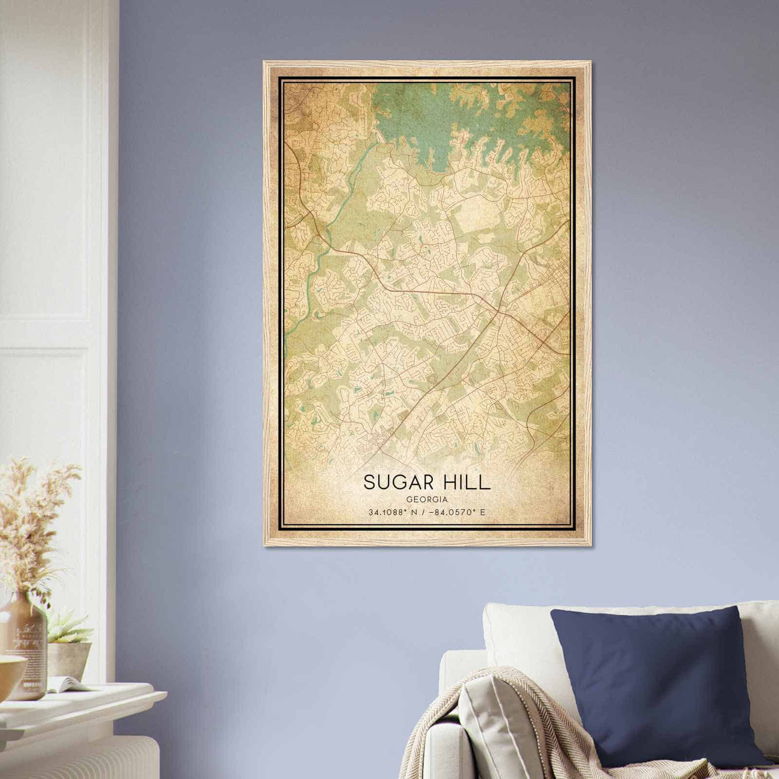 Deerfield Kansas Map Poster, Modern Home Decor Wall Art Print (Copy)