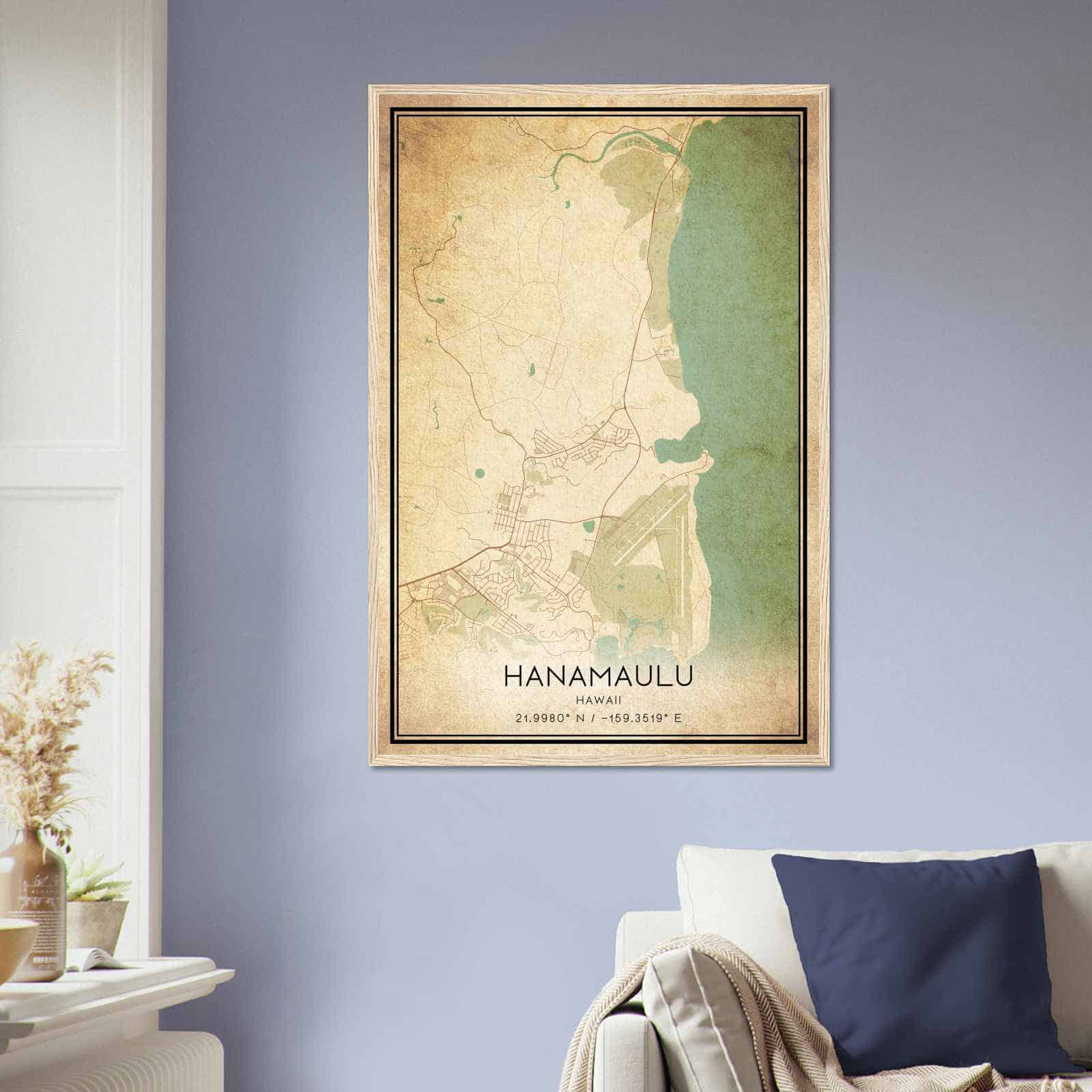 Deerfield Kansas Map Poster, Modern Home Decor Wall Art Print (Copy)