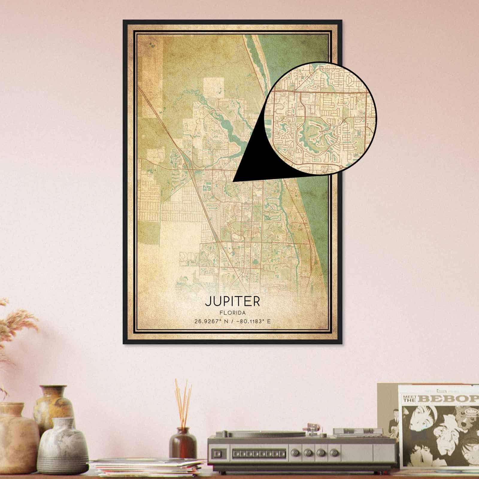 Deerfield Kansas Map Poster, Modern Home Decor Wall Art Print (Copy)