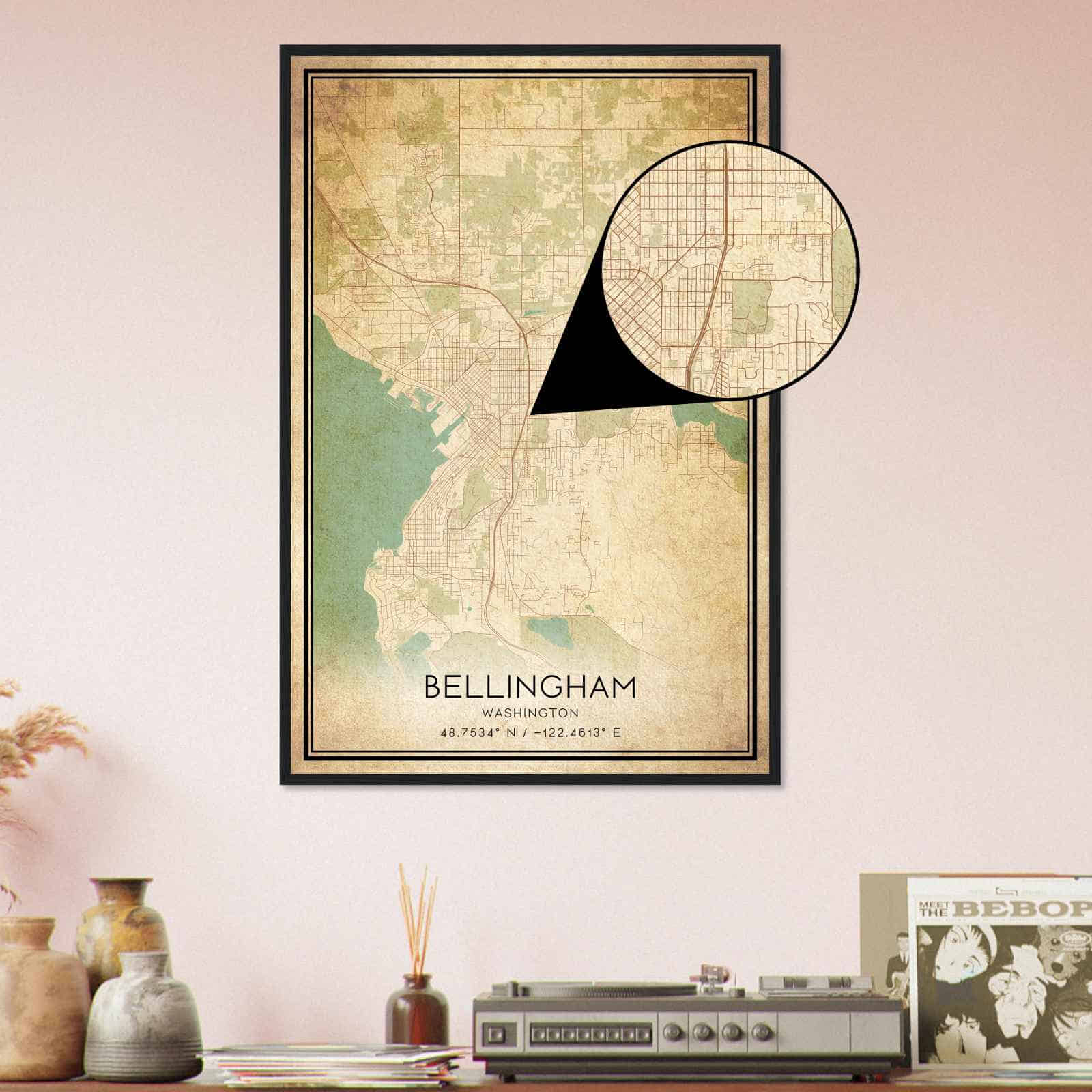 Deerfield Kansas Map Poster, Modern Home Decor Wall Art Print (Copy)
