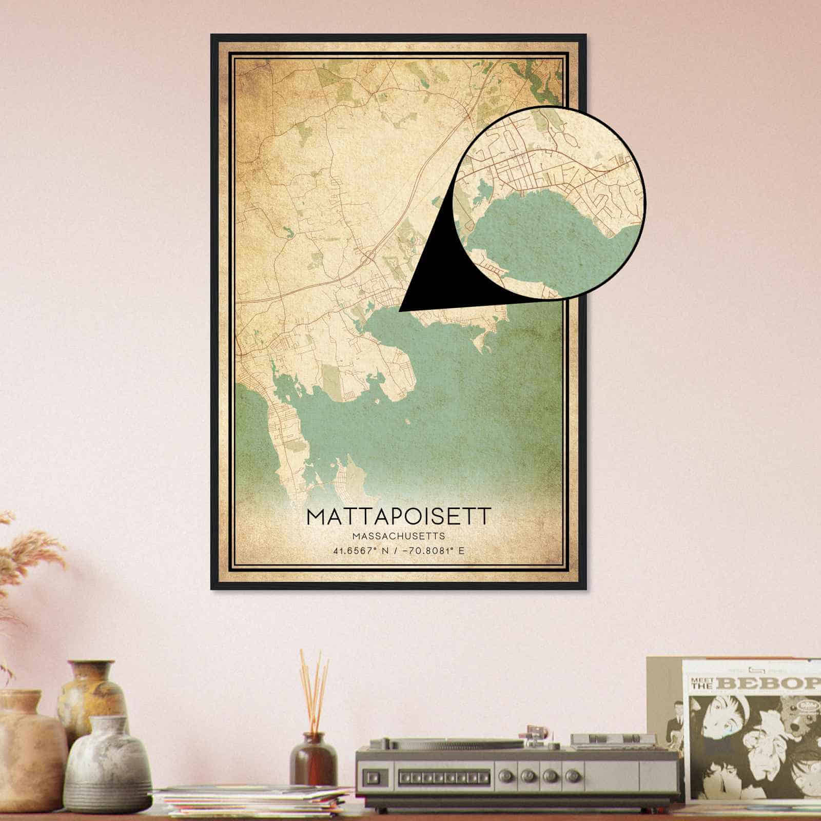 Deerfield Kansas Map Poster, Modern Home Decor Wall Art Print (Copy)
