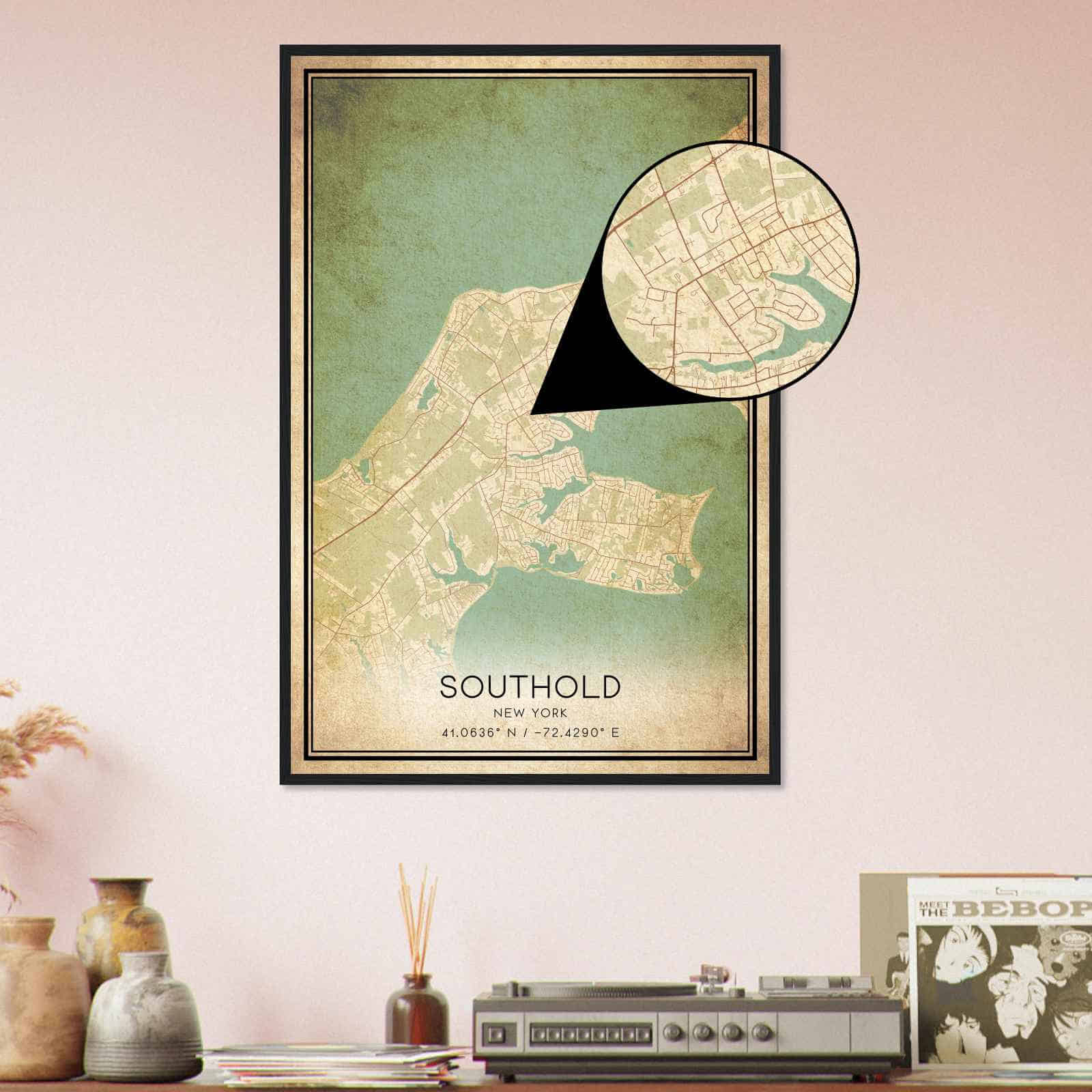 Deerfield Kansas Map Poster, Modern Home Decor Wall Art Print (Copy)