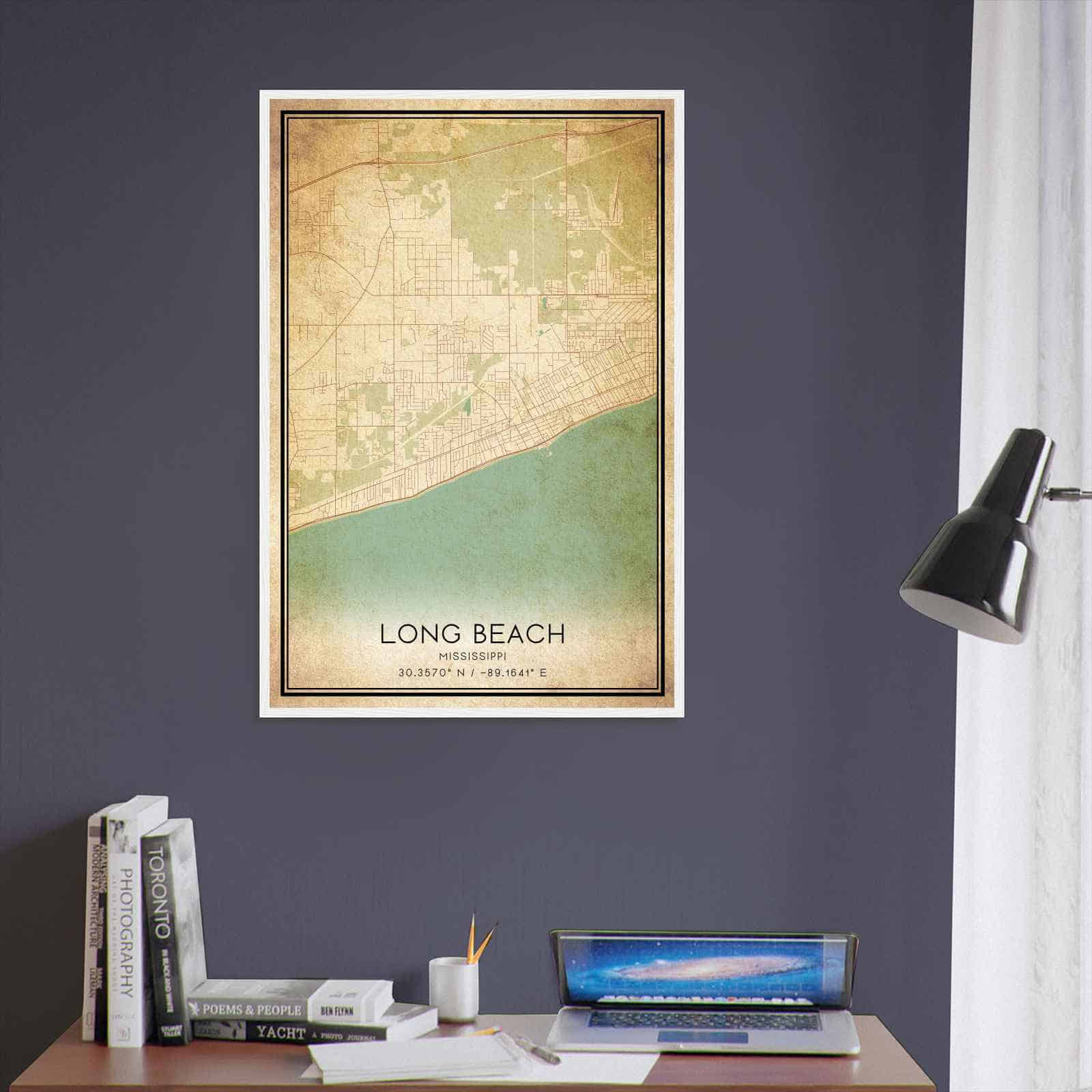 Deerfield Kansas Map Poster, Modern Home Decor Wall Art Print (Copy)