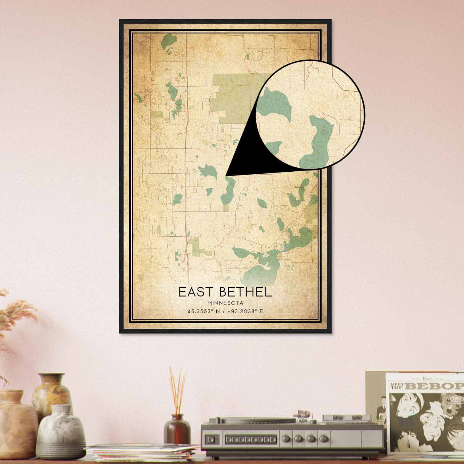 Deerfield Kansas Map Poster, Modern Home Decor Wall Art Print (Copy)