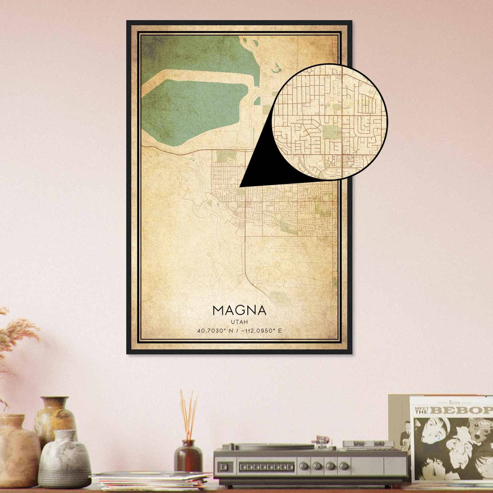 Deerfield Kansas Map Poster, Modern Home Decor Wall Art Print (Copy)