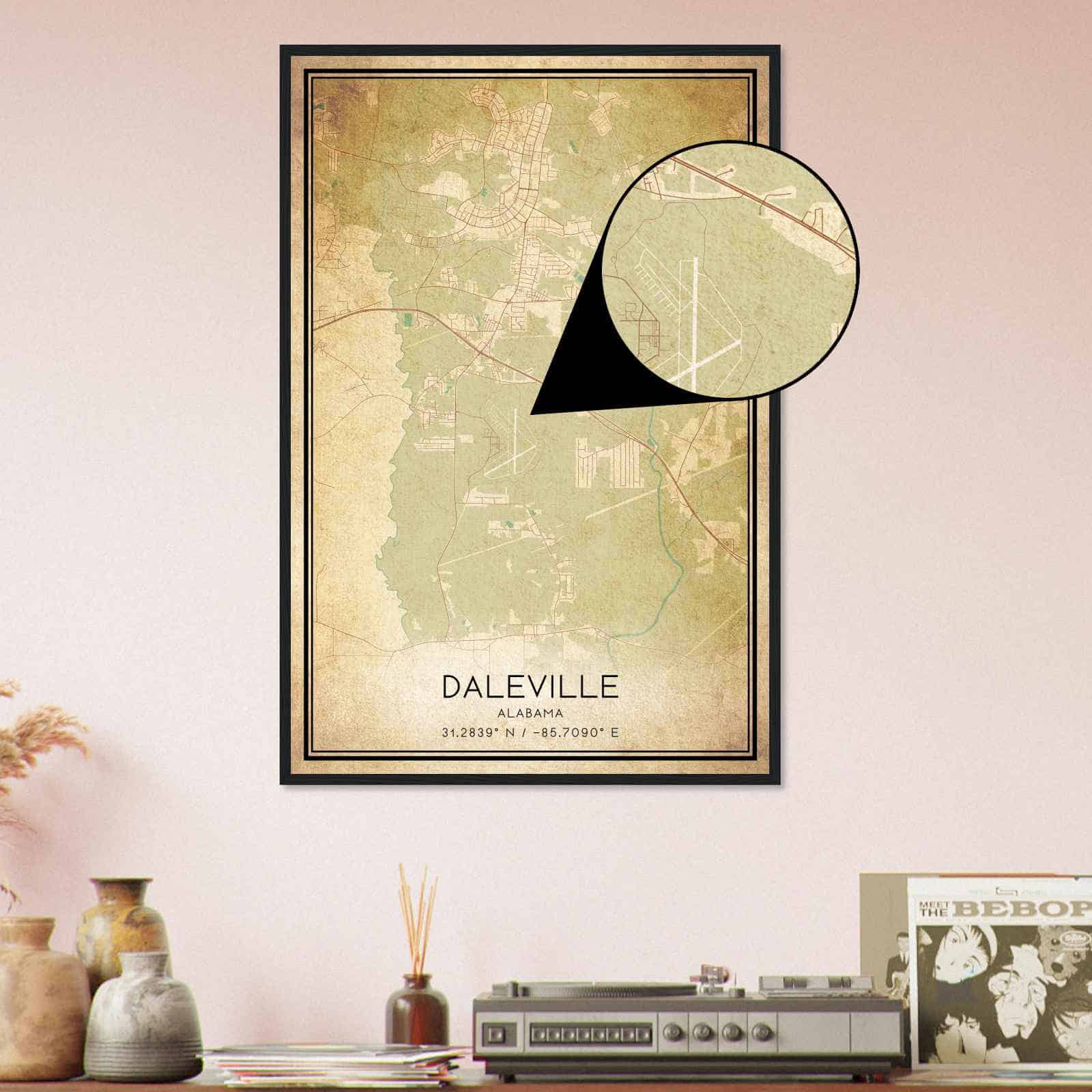 Deerfield Kansas Map Poster, Modern Home Decor Wall Art Print (Copy)