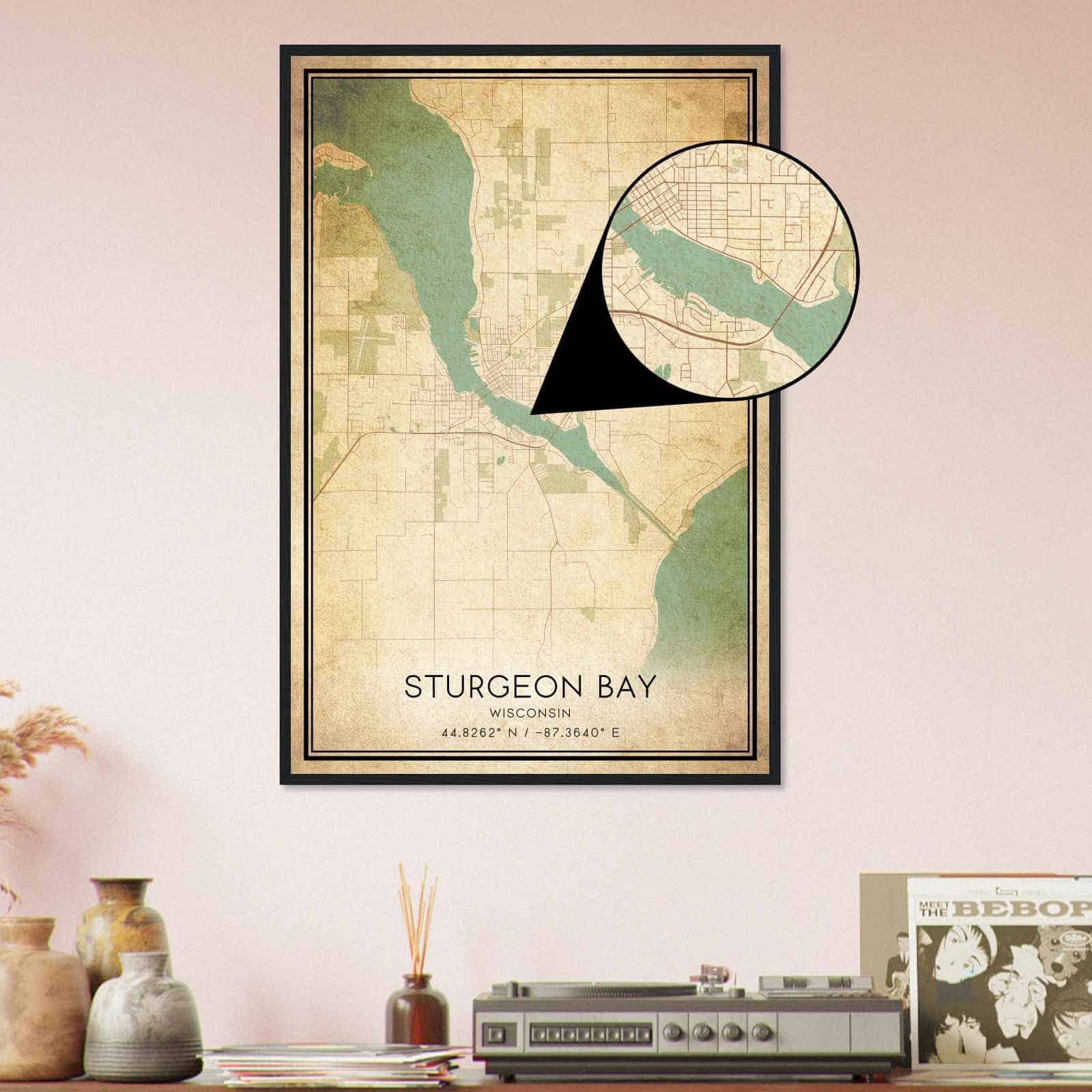 Deerfield Kansas Map Poster, Modern Home Decor Wall Art Print (Copy)