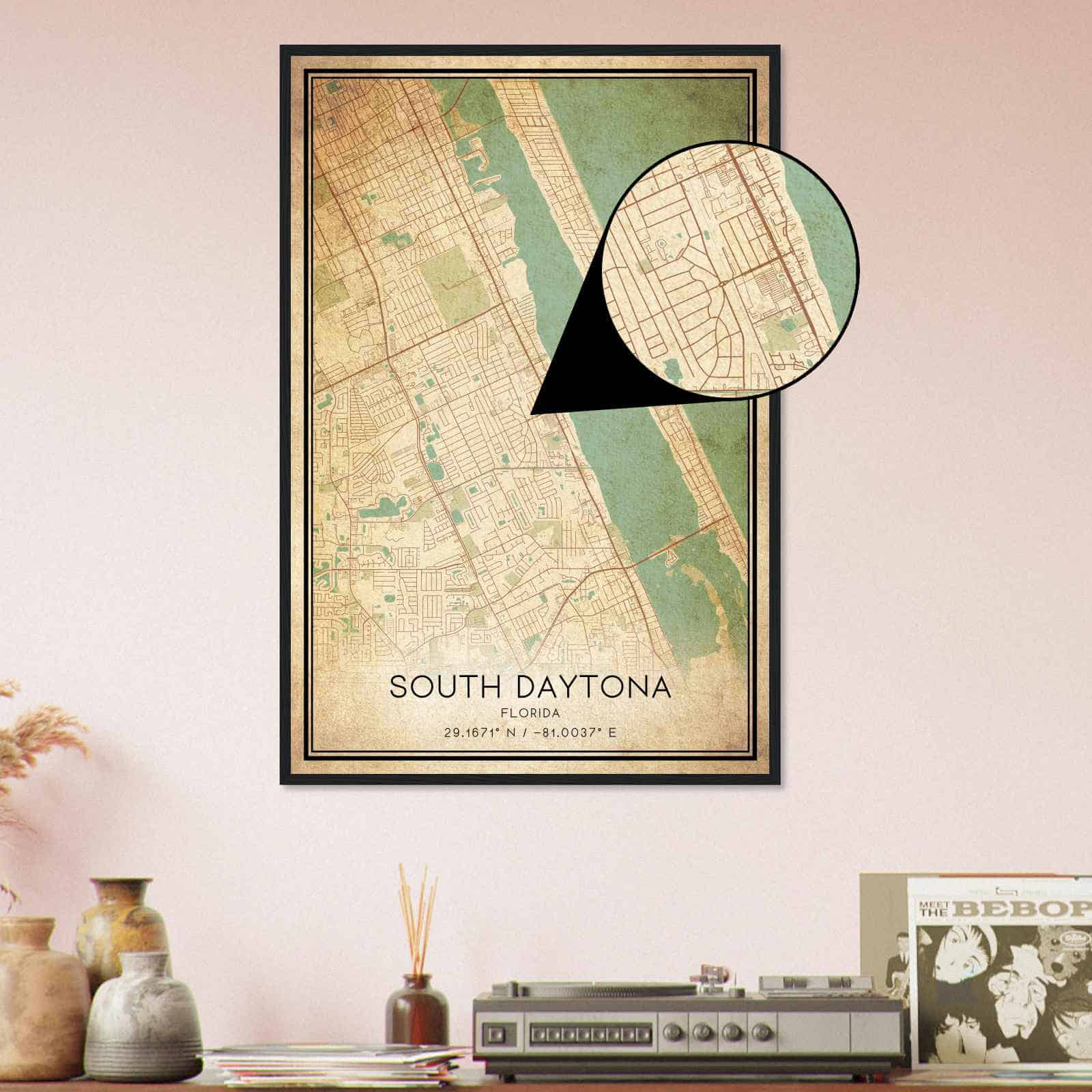 Deerfield Kansas Map Poster, Modern Home Decor Wall Art Print (Copy)