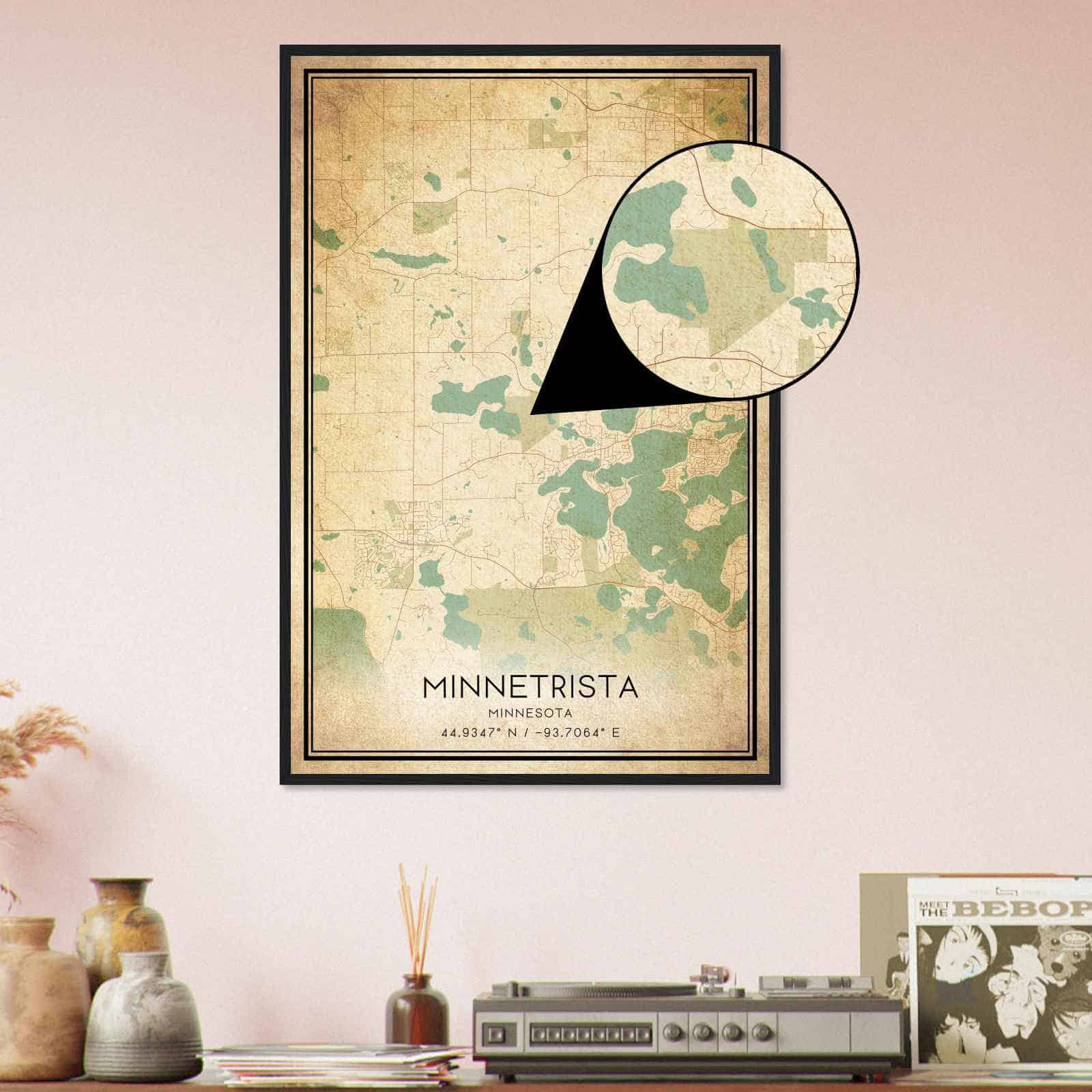 Deerfield Kansas Map Poster, Modern Home Decor Wall Art Print (Copy)