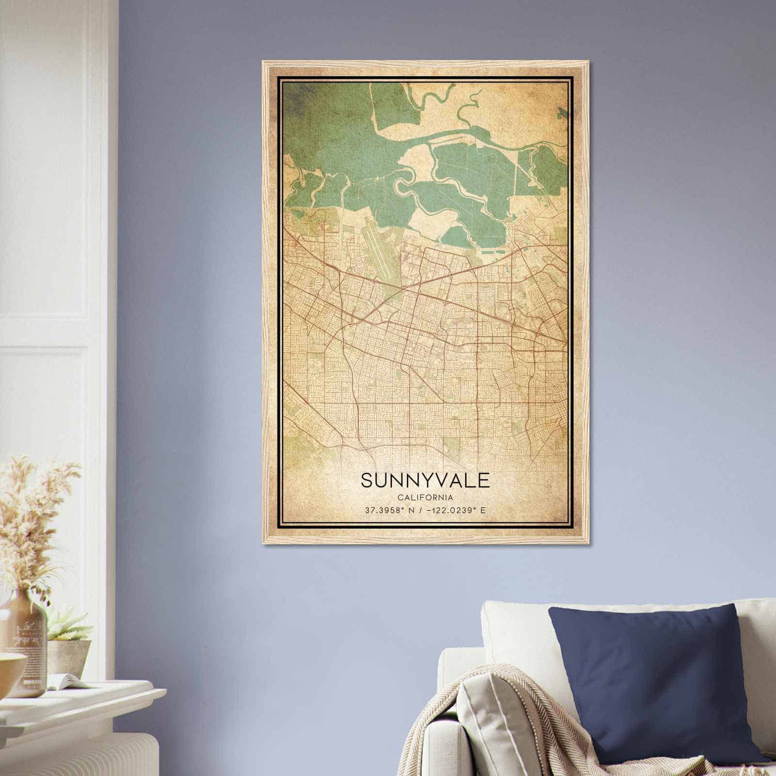 Deerfield Kansas Map Poster, Modern Home Decor Wall Art Print (Copy)