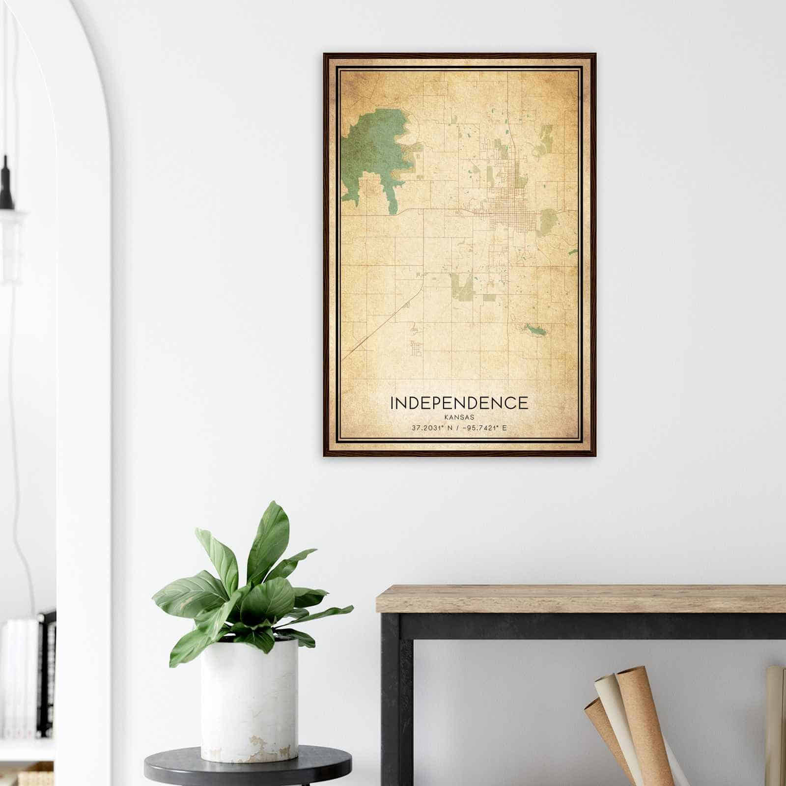 Deerfield Kansas Map Poster, Modern Home Decor Wall Art Print (Copy)