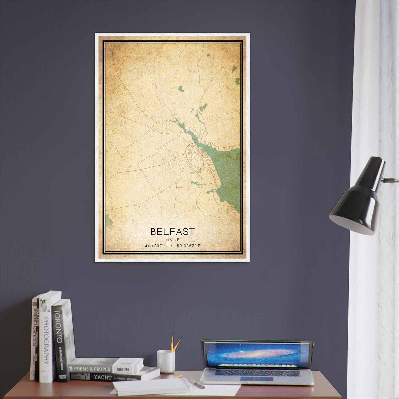 Deerfield Kansas Map Poster, Modern Home Decor Wall Art Print (Copy)