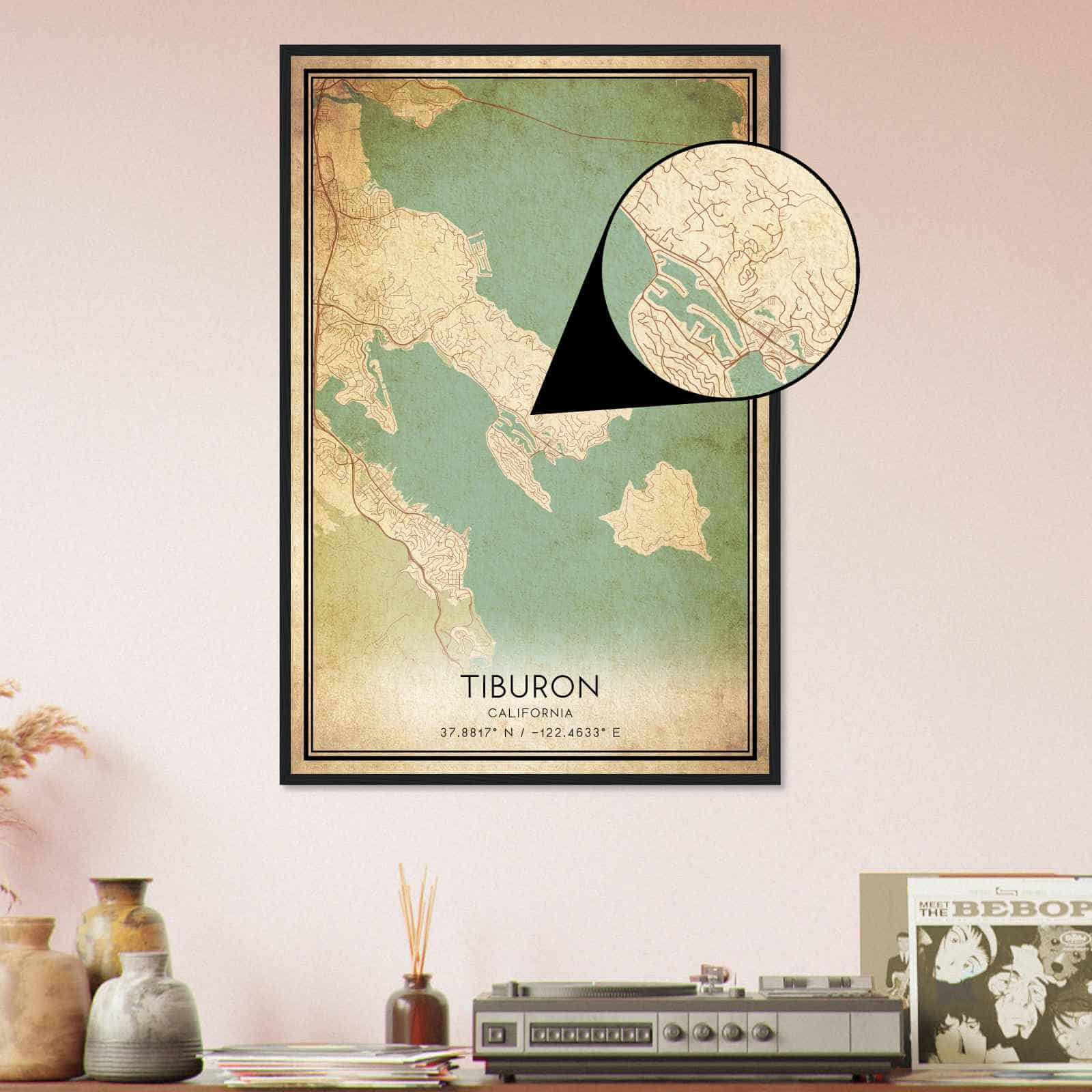 Deerfield Kansas Map Poster, Modern Home Decor Wall Art Print (Copy)