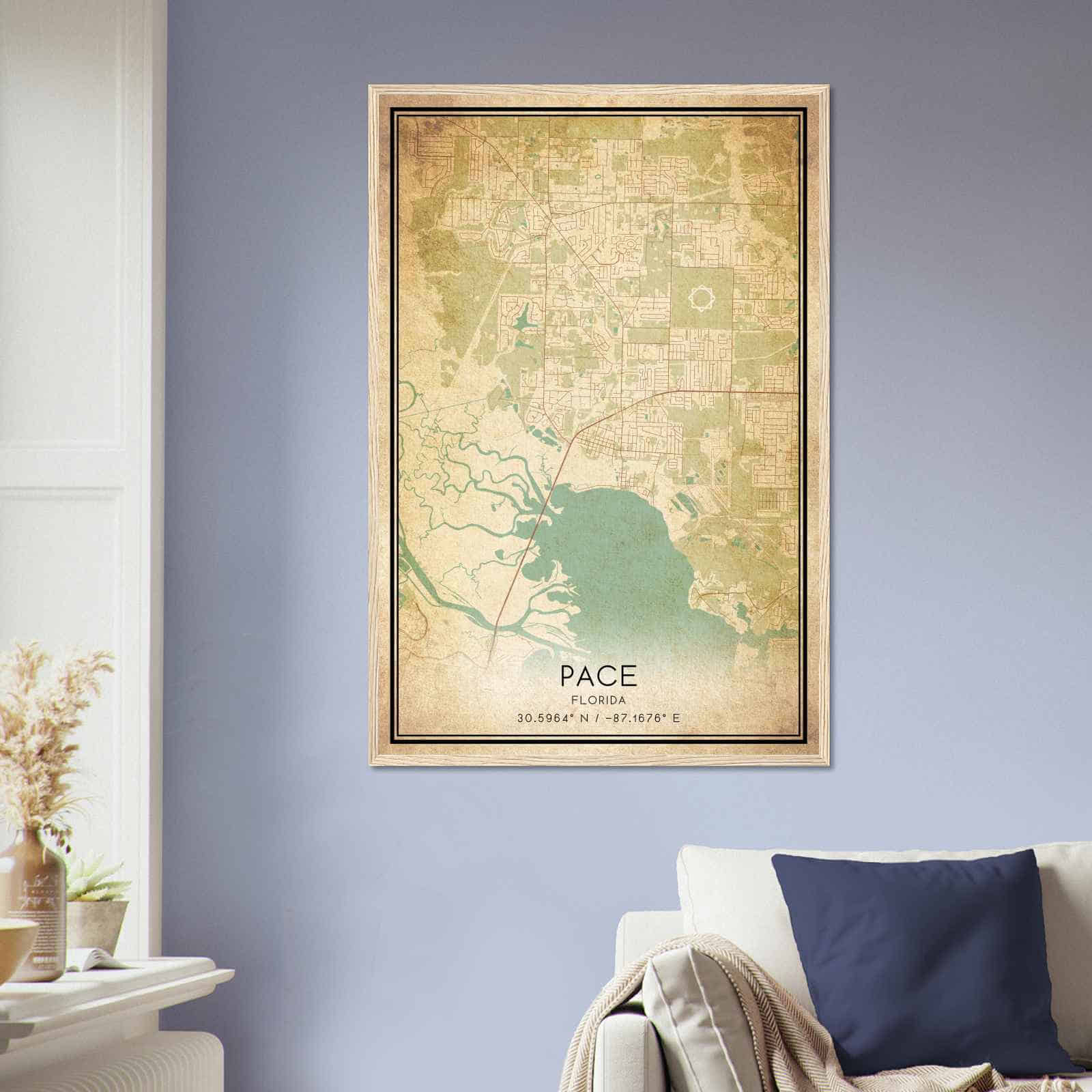 Deerfield Kansas Map Poster, Modern Home Decor Wall Art Print (Copy)