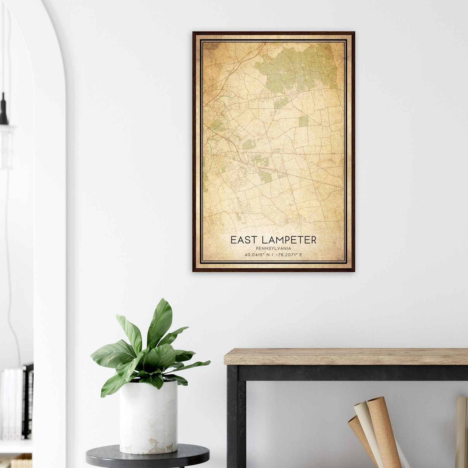 Deerfield Kansas Map Poster, Modern Home Decor Wall Art Print (Copy)