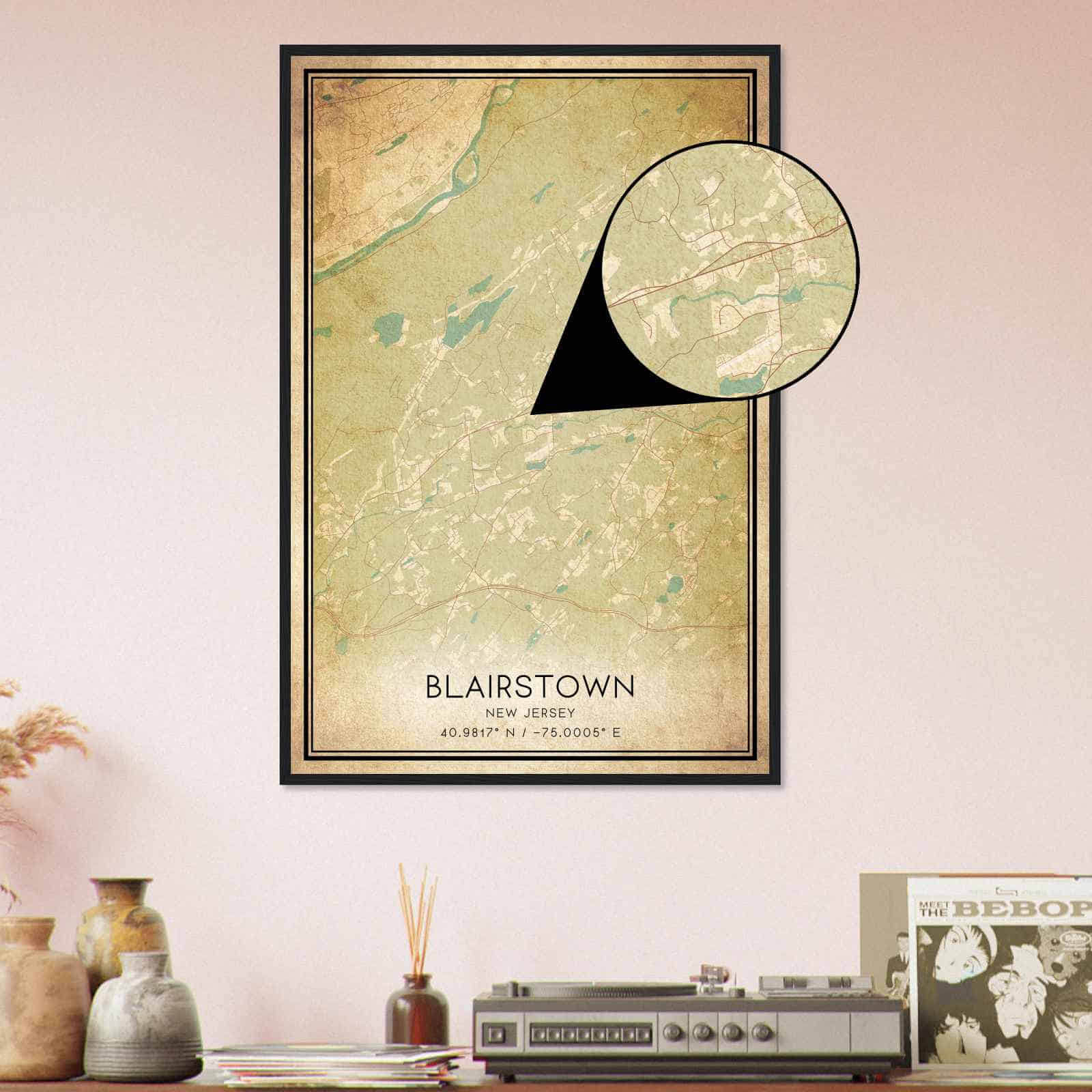 Deerfield Kansas Map Poster, Modern Home Decor Wall Art Print (Copy)